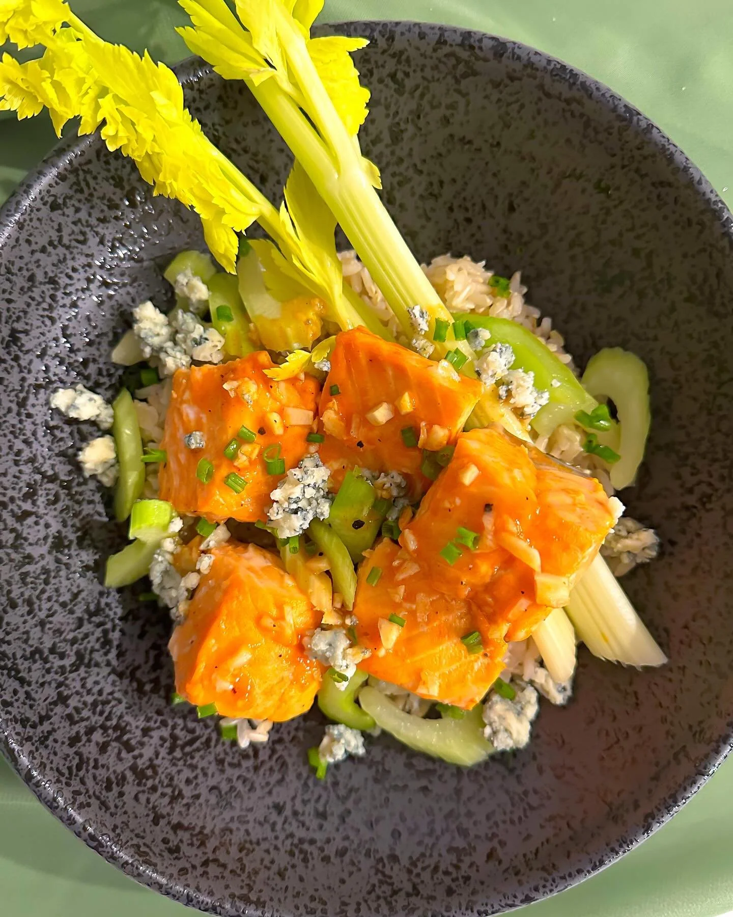 Not gonna lie I was a little skeptical when I came across this recipe in the NYT. But after I tried it, can confirm that it is very tasty and super easy. This hot and tangy buffalo salmon is the perfect way to spice up a weeknight dinner. It&rsquo;s 