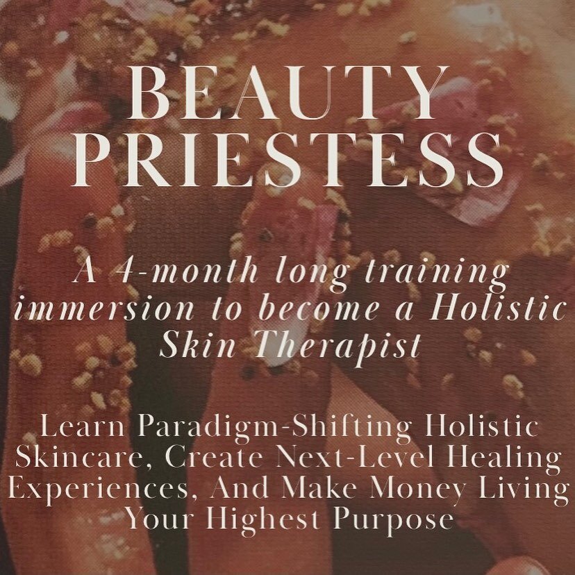 🔈Calling Beauty Priestesses 🔈I&rsquo;m redefining Facial treatments and sharing all of my secrets for creating transformative facial experiences. 

Together we will learn 

01
How we can draw from the innate wisdom of the earth to heal ourselves an