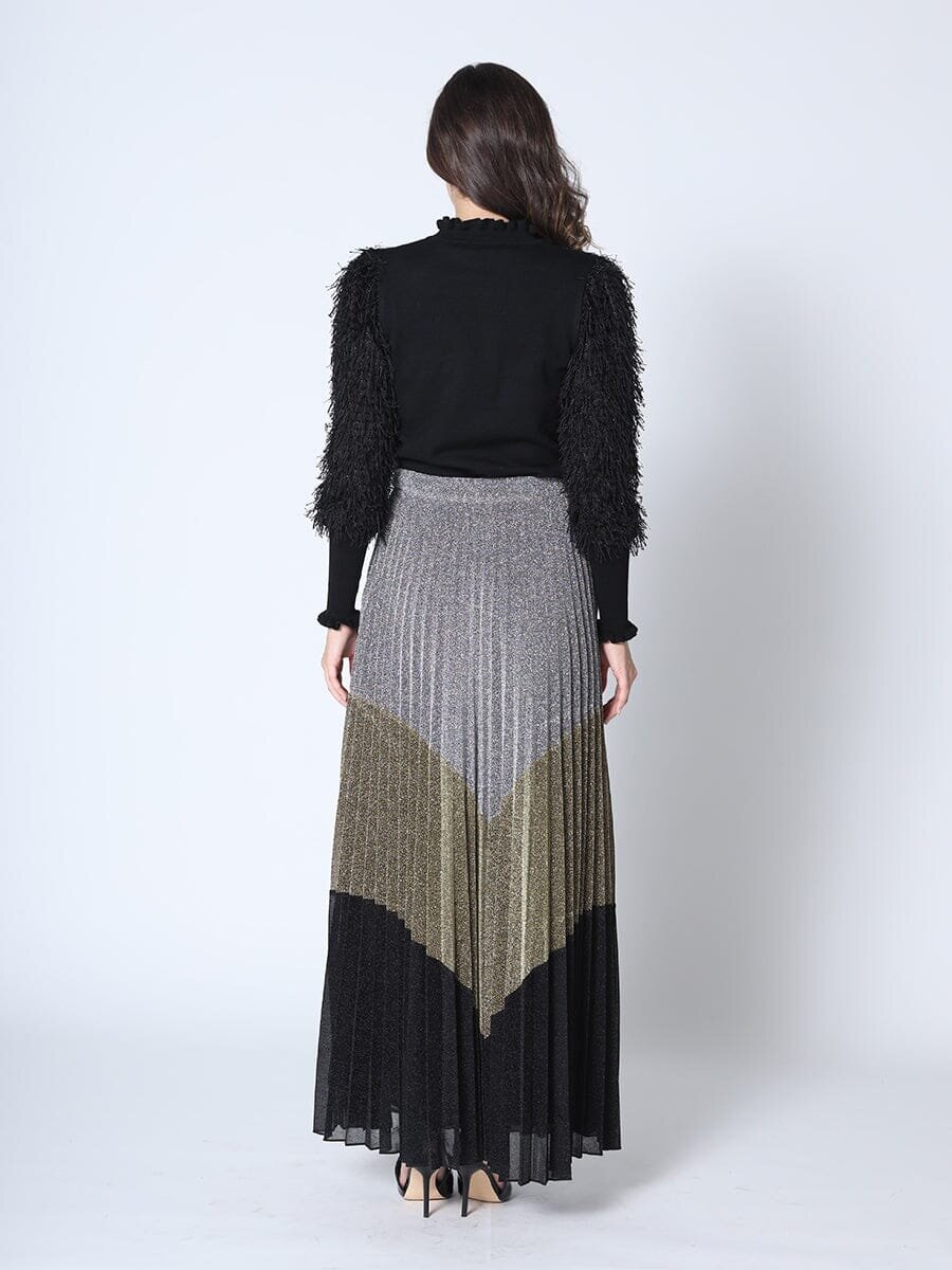 Gracia Metallic Skirt — Boutique La Passerelle