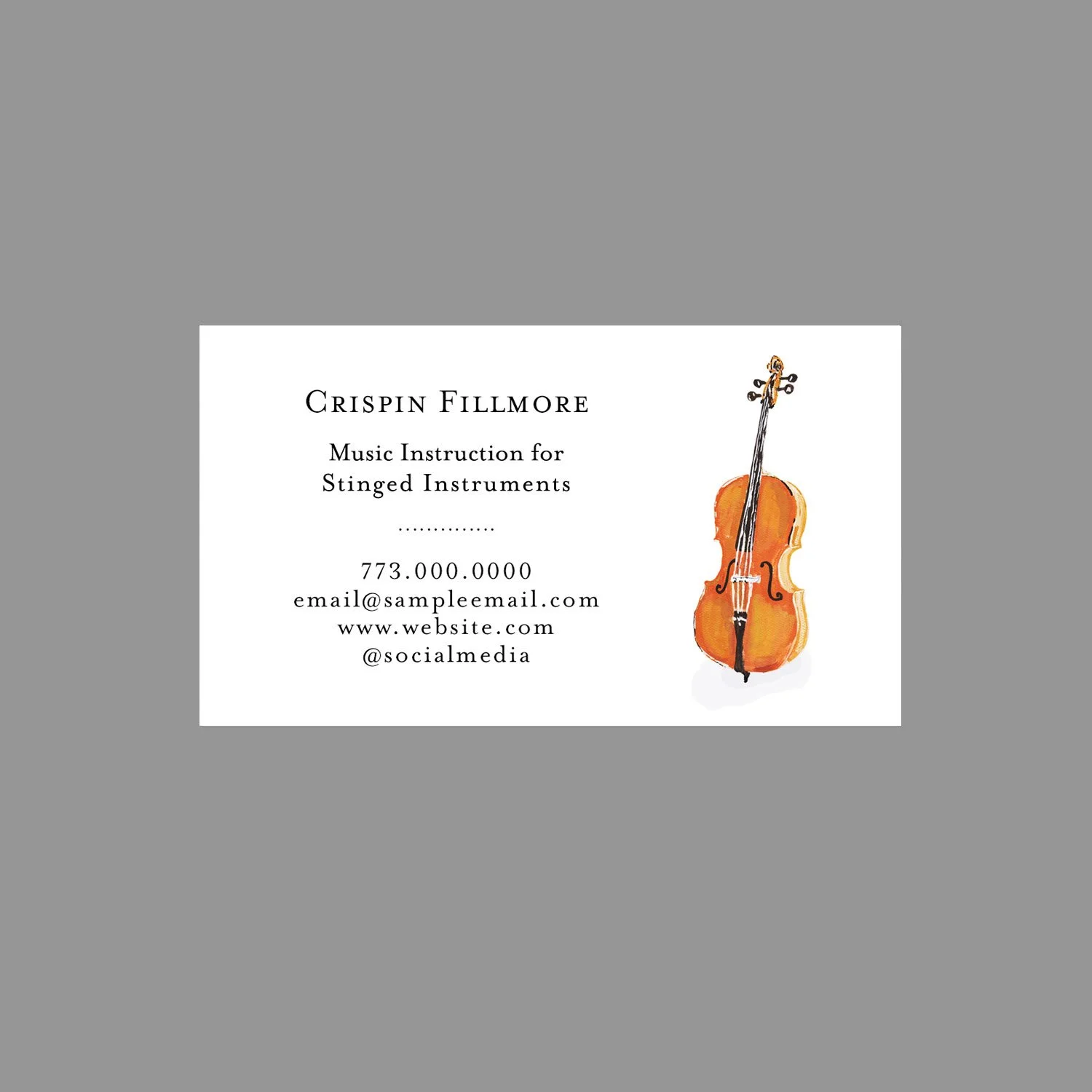 Business Card with Cello