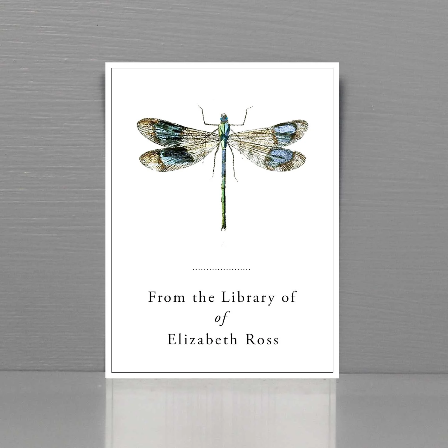 Dragonfly bookplate