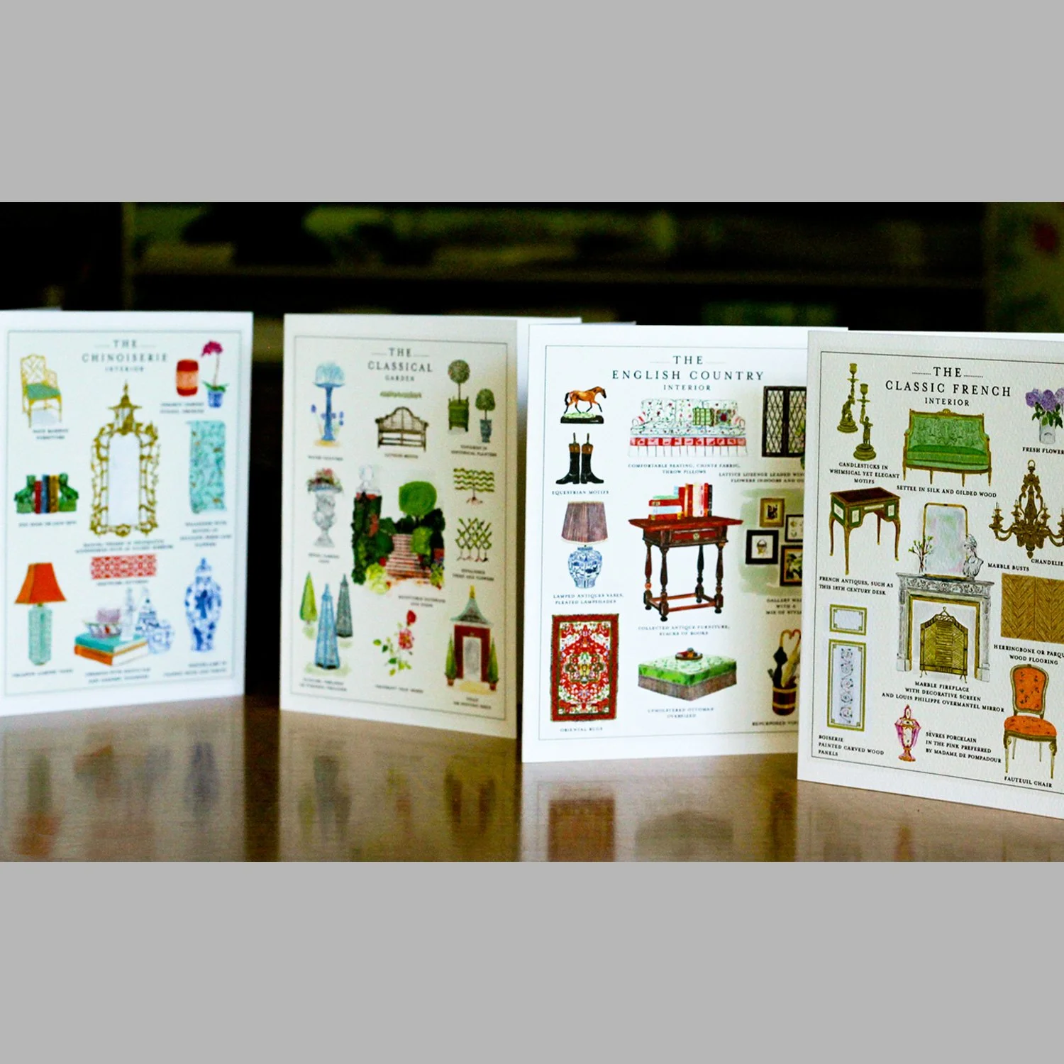 Set of 4 Interior Style Cards