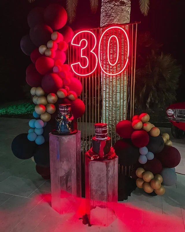 Celebrating the Charlo Twins 30th Birthday! 🥳🎂 Always a pleasure working with @swankysocial_htx .
.
.
.
Planner: @swankysocial_htx 
Backdrop: @houstonflowerwallco
Neon sign: @houstonflowerwallco
Balloons: @lilis_balloon_decorations_ 
Acrylic plinth