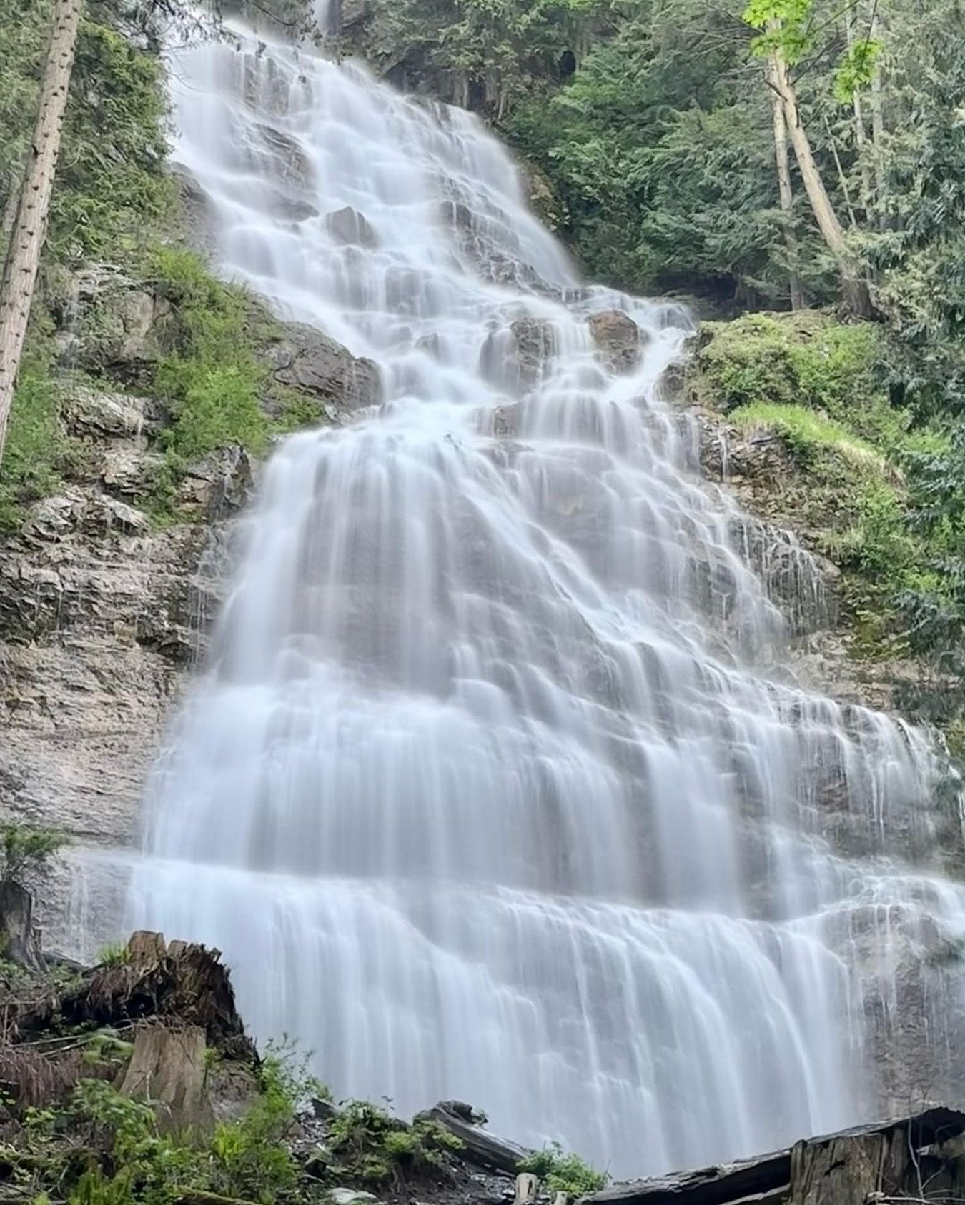 💦 Discover the delicate beauty of Bridal Veil Falls in British Columbia! With its elegant, flowing cascade, it&rsquo;s like nature&rsquo;s own wedding veil. 

🌿 A short hike leads you to this stunning waterfall &ndash; perfect for a tranquil getawa