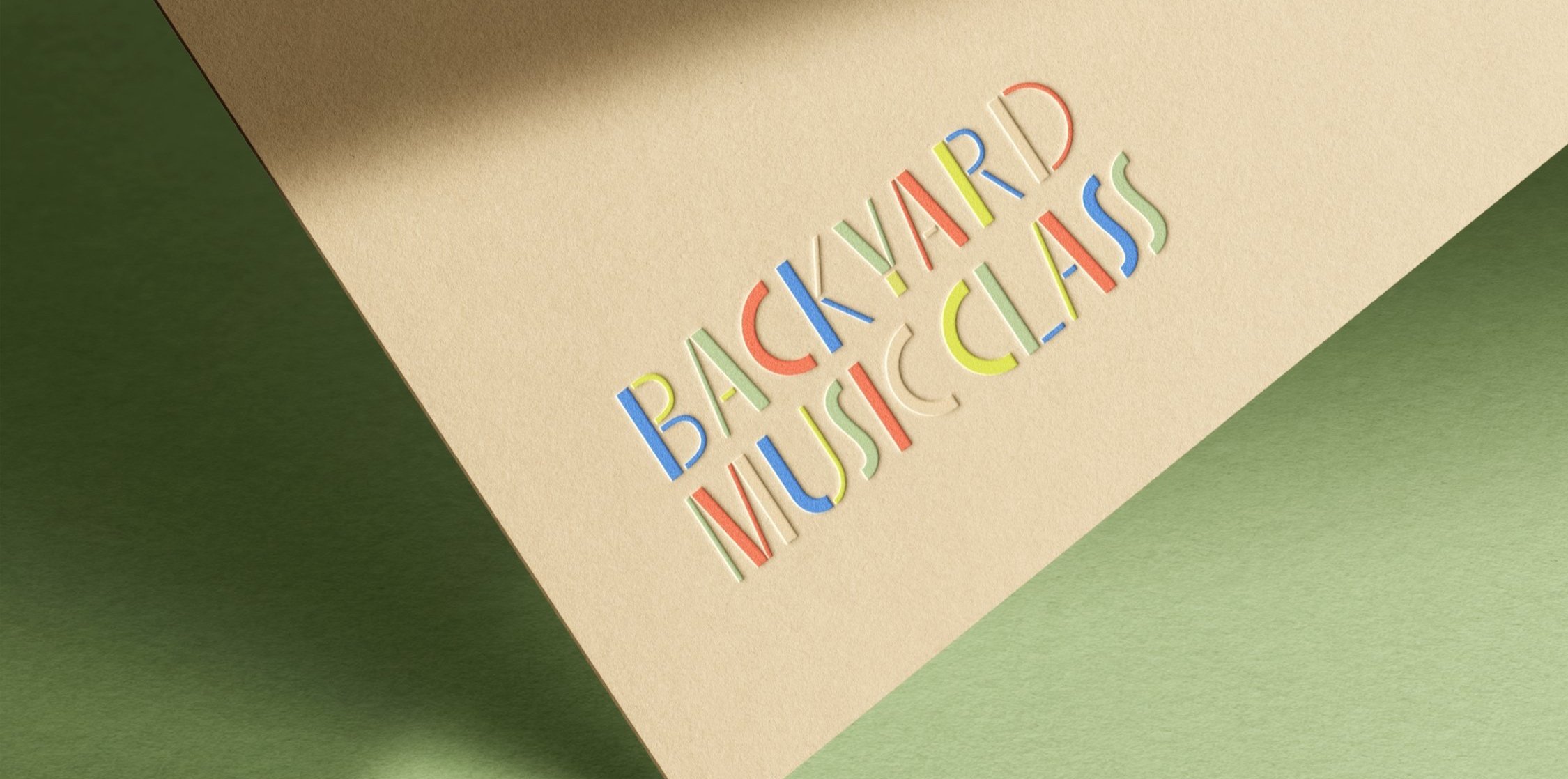 Logo Design on Stationery Mockup for Backyard Music Class