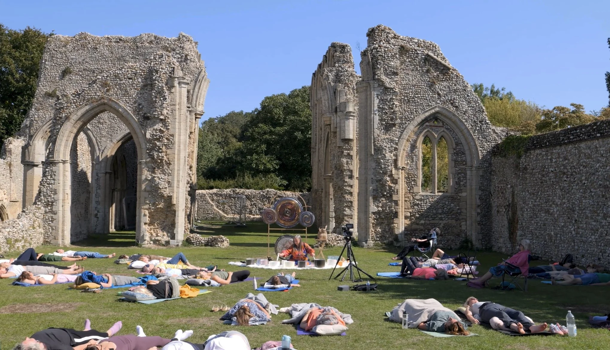 Creake Abbey ReAlign™ Alchemy Sound bath in the abbey ruins