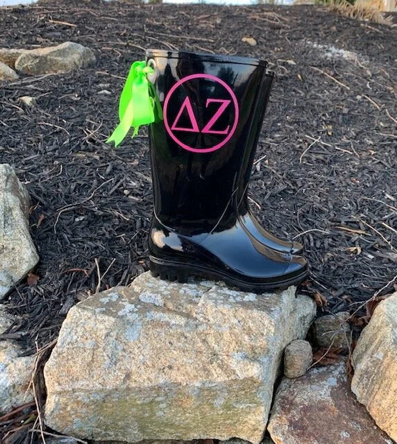 Personalize Rain Boots - Greek letters