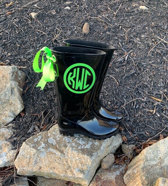 Personalized Rain Boots - Lime Green