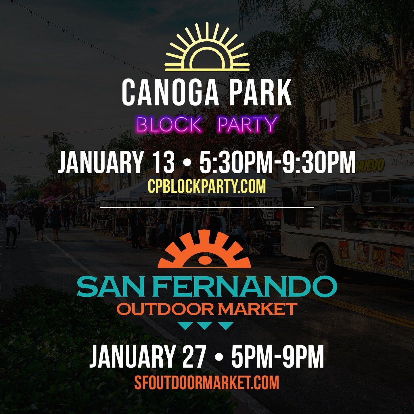 The Canoga Park Block Party and San Fernando Outdoor Market brings together local small business owners and artisans throughout the area. Once a month the streets come to life with 50-100+ vendors showcasing a variety of products, services, music, cl