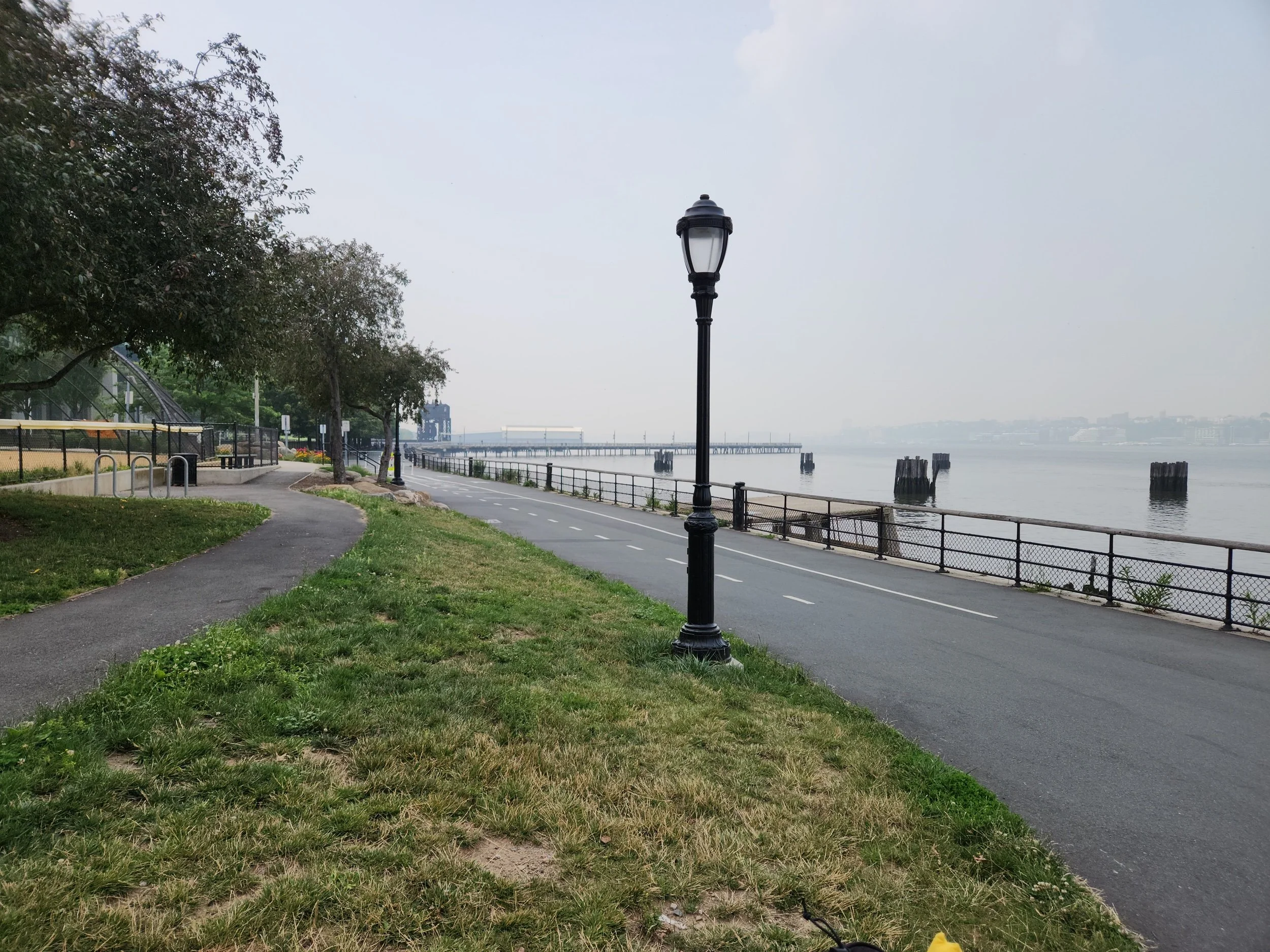 Biking up Riverside Drive