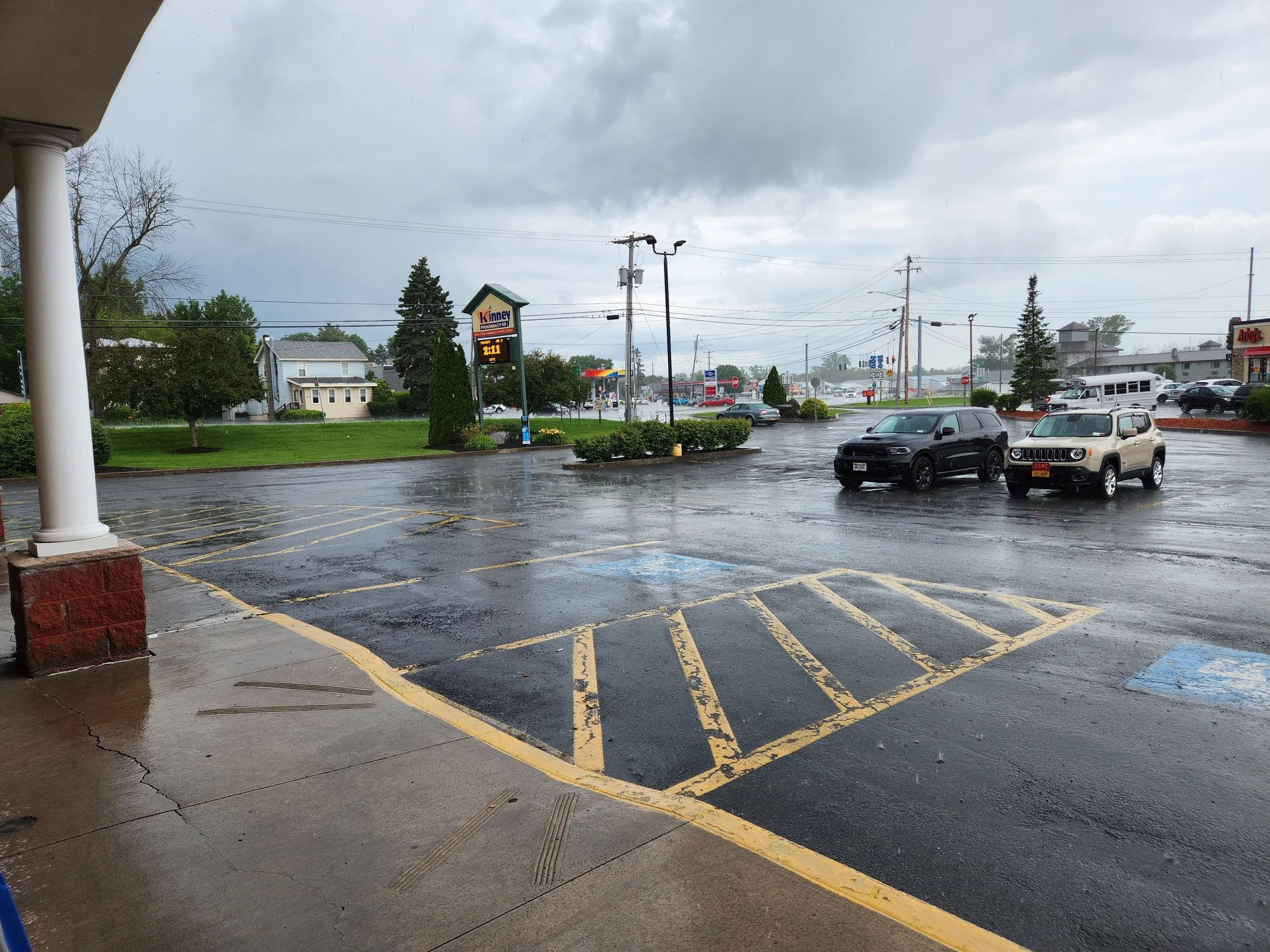 A cold wet parking lot in Weedsport, NY