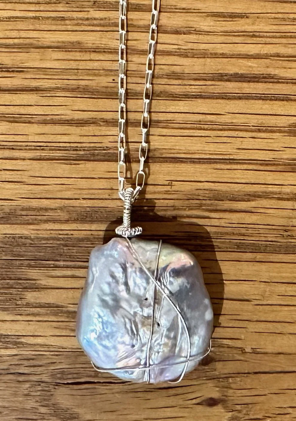 CS 93 Cathy Swanson Wrapped Pearl necklace 16in $95.jpeg