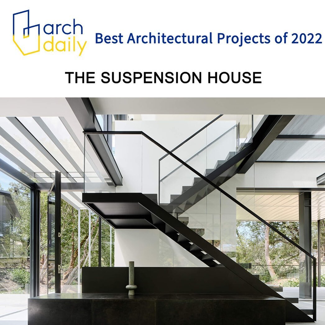 Many thanks to @archdaily for selecting The Suspension House as one of their best projects of 2022!