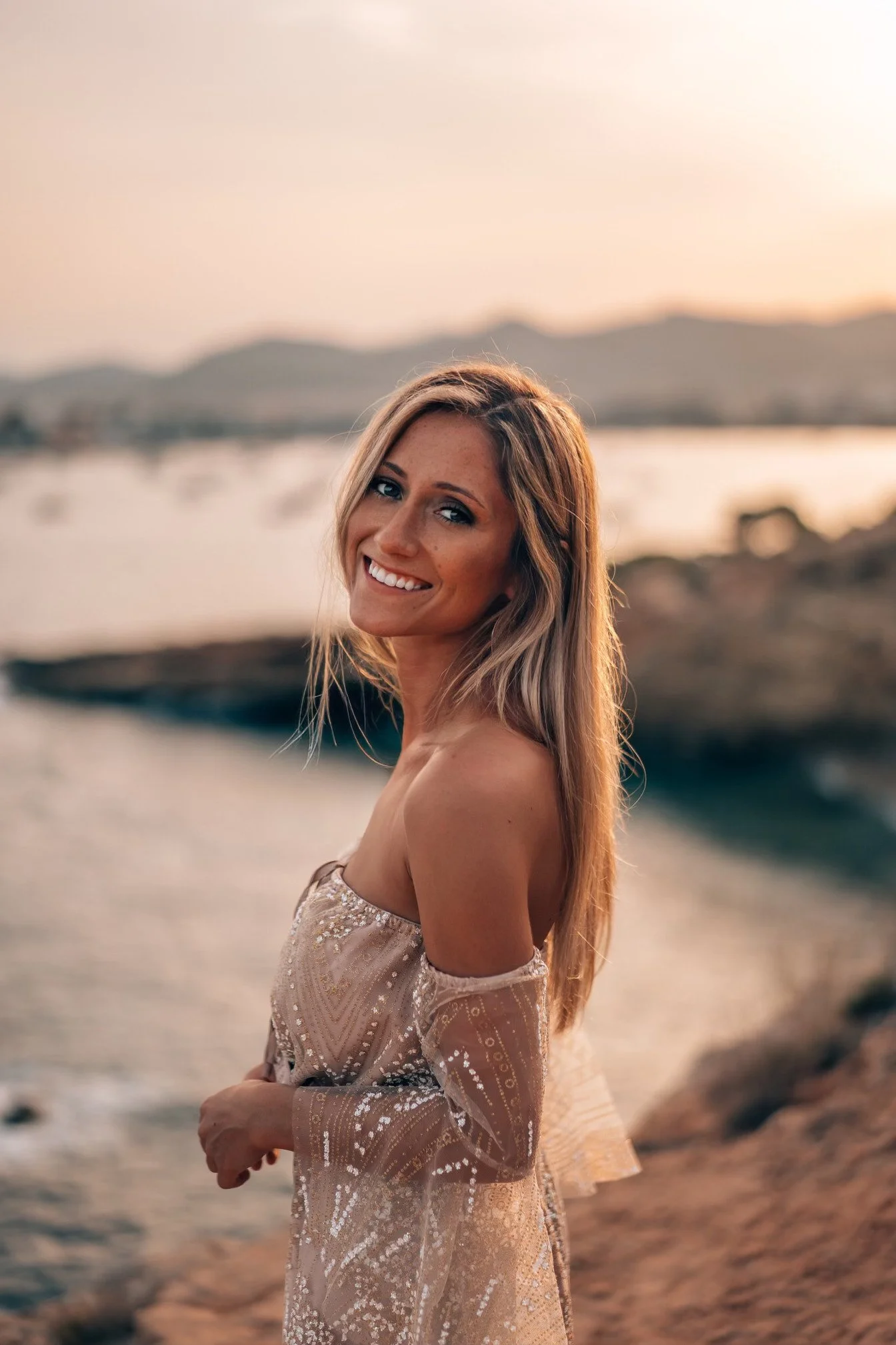 Oahu photographer Abbey during a personal portrait session on the beach in Hawaii.