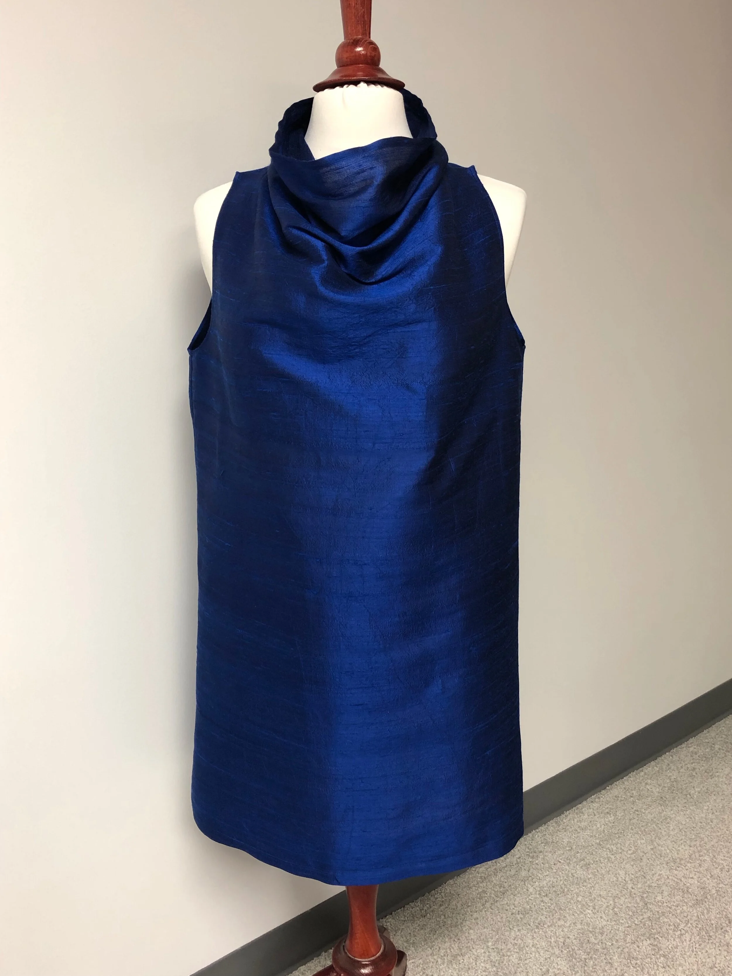 cowl-neck dress
