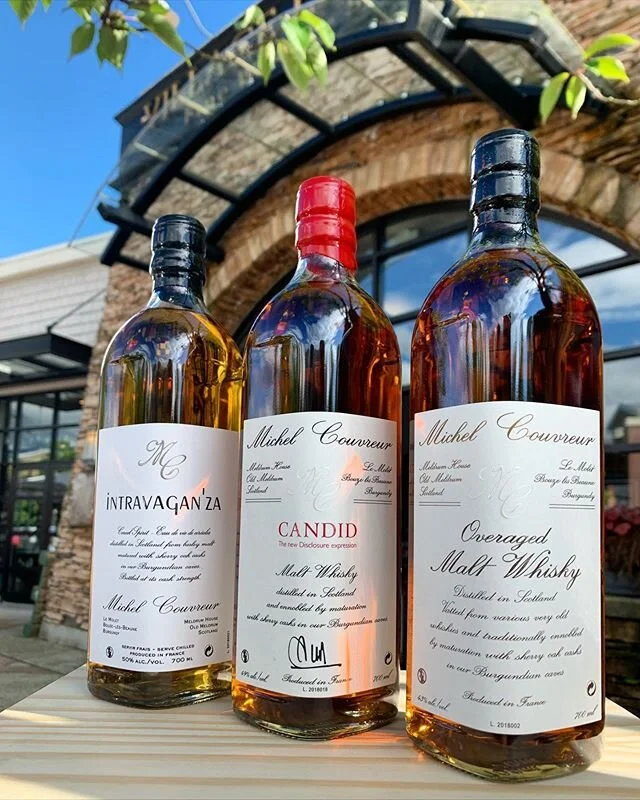 ON THE ROCKS OR NEAT?
We&rsquo;ve got a bunch of great Whiskys from France including these from Michel Couvreur! And better yet, all French Whiskys in stock are 15% off right now!
From left to right:
Intravaganza
Candid
Overaged