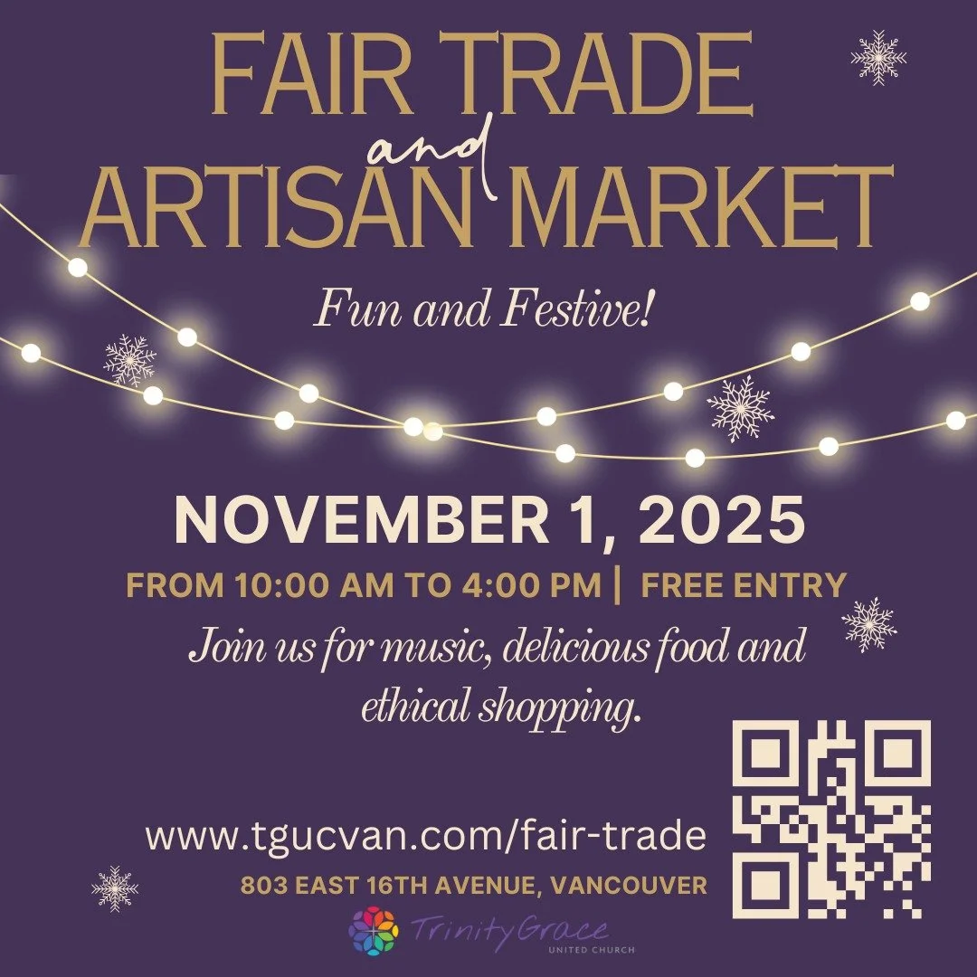 Come find us tomorrow at the Fair trade and Artisan Market!

We'll have our famous Cafe Etico fair trade coffee, Camino fair trade chocolate bars, fair trade tea from India, and fair trade Za'atar spice mix from Palestine. Drop by our table and stock