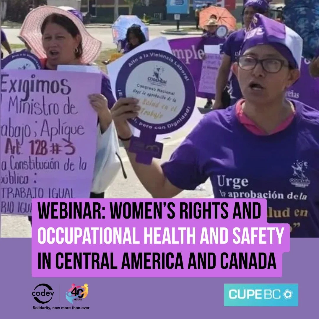 Online webinar June 25 at 3 pm Vancouver time.

Join us as we highlight how oppressive systems and undervalued labour affect women&rsquo;s health, and how we can work together to create the conditions, build alliances, and promote good practices for 