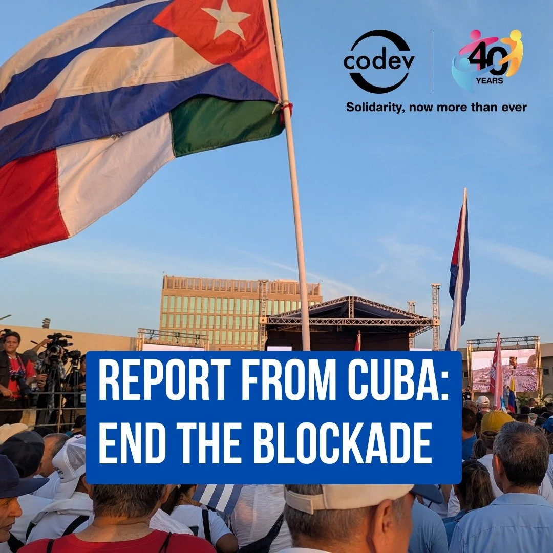 "Throughout our visit, the Cuban people expressed deep gratitude for acts of solidarity from around the world. Unions and other organizations have sent containers of supplies, raised hundreds of thousands of dollars, pressured governments to con