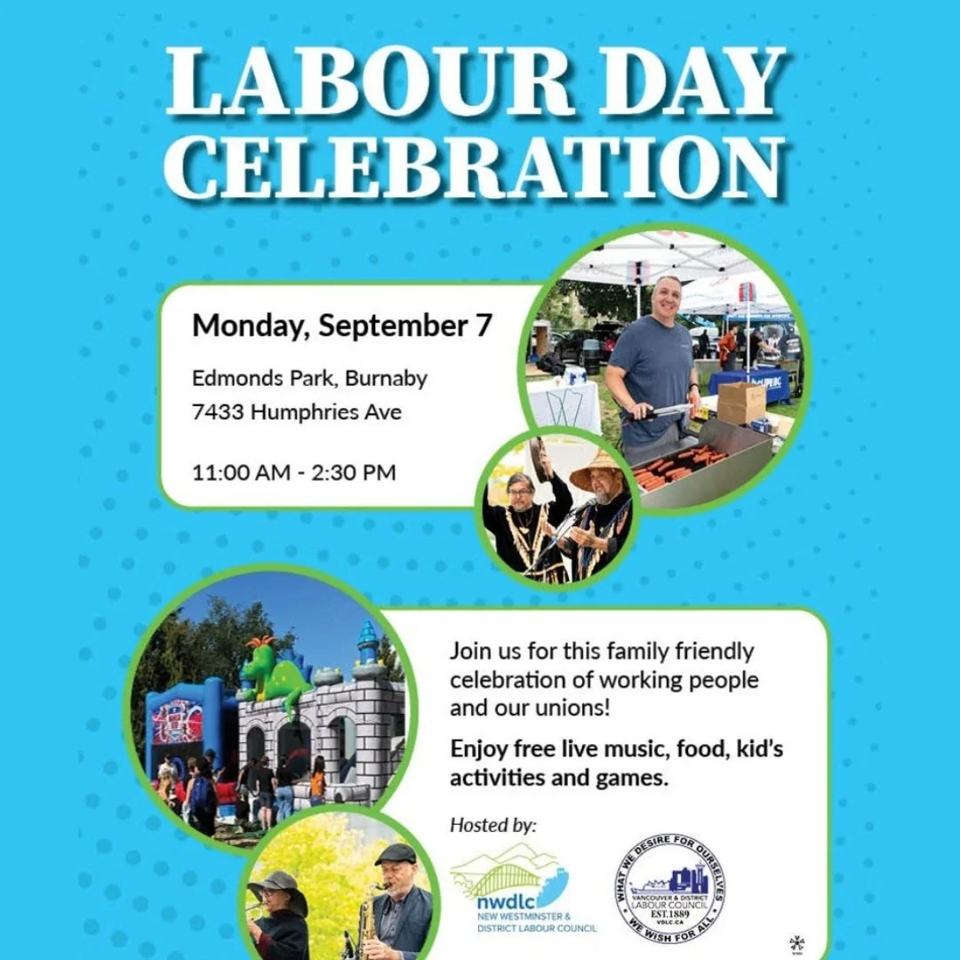 Just one week away! Join us on Labour Day at Edmonds Park in Burnaby. 11:00am-2:30pm. Free food! Live music! Lots of activities for kids and families! 

Come by the CoDevelopment/Cafe Etico tent and support international solidarity with your purchase