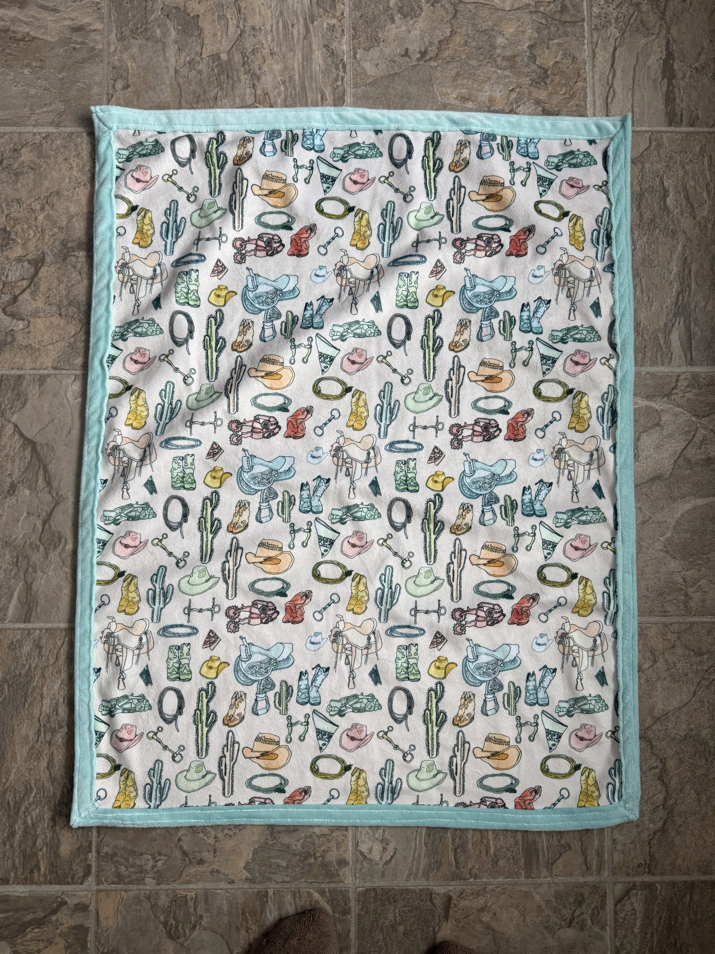 Cowgirl Textile with overlay