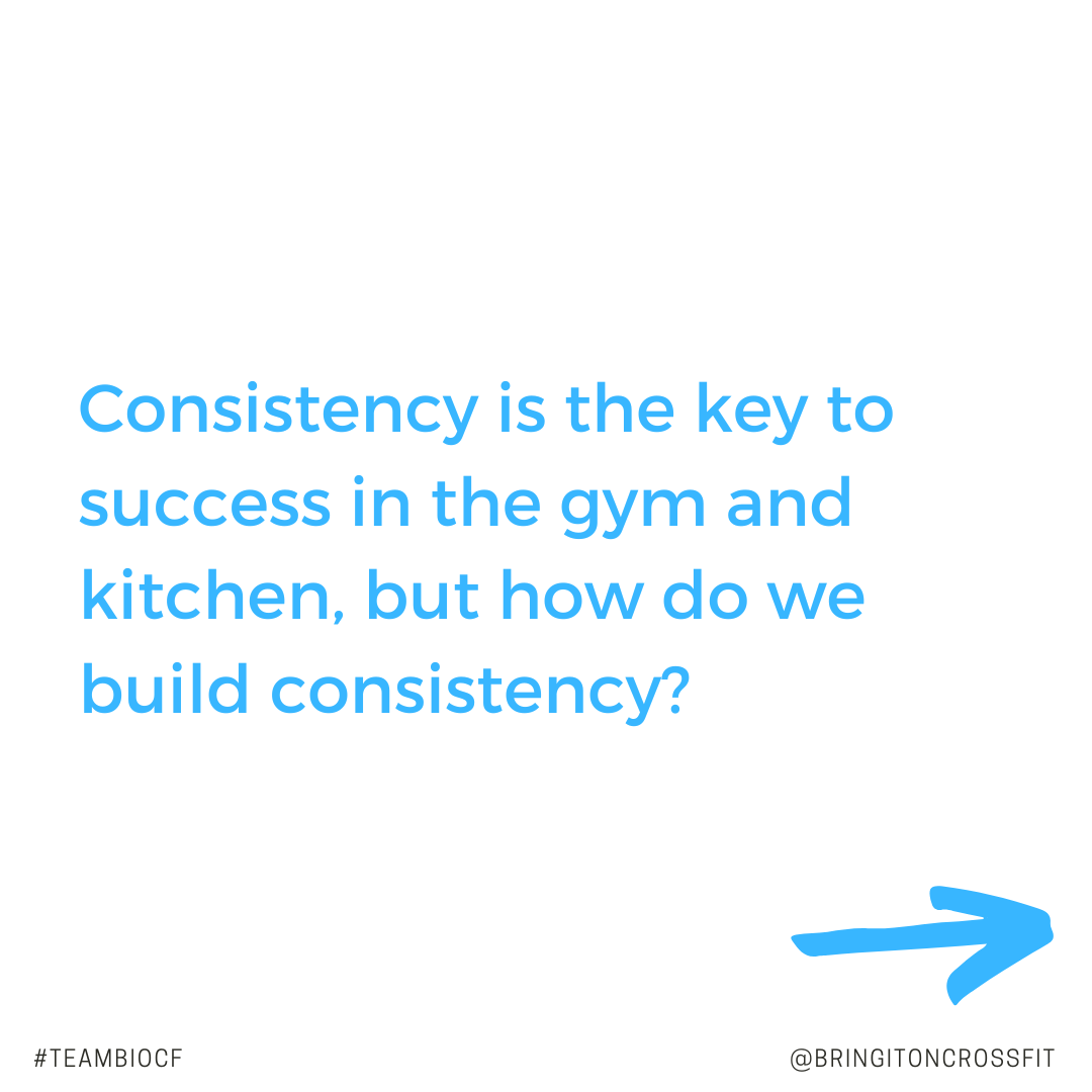 Consistency is the key to success in the gym and kitchen, but how do we build consistency?