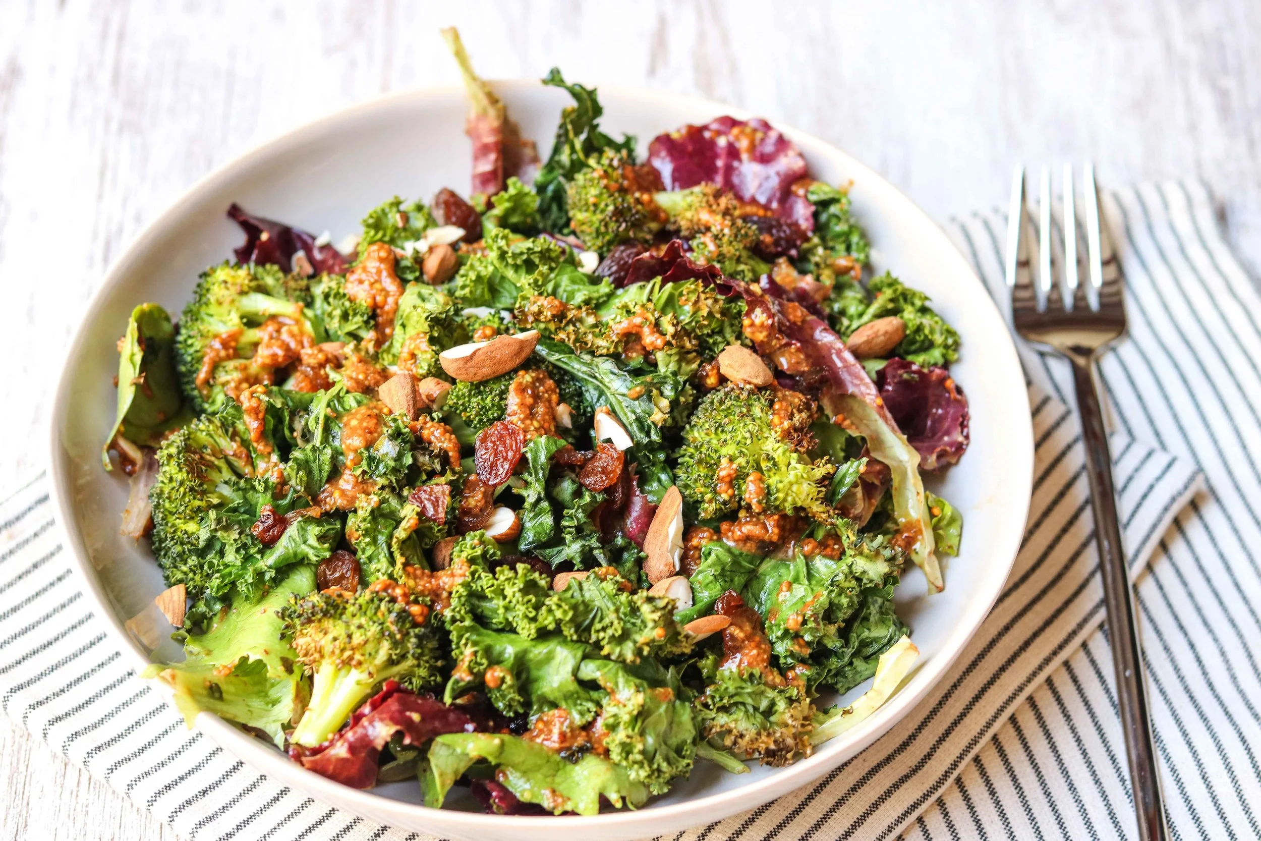 Kale and broccoli salad
