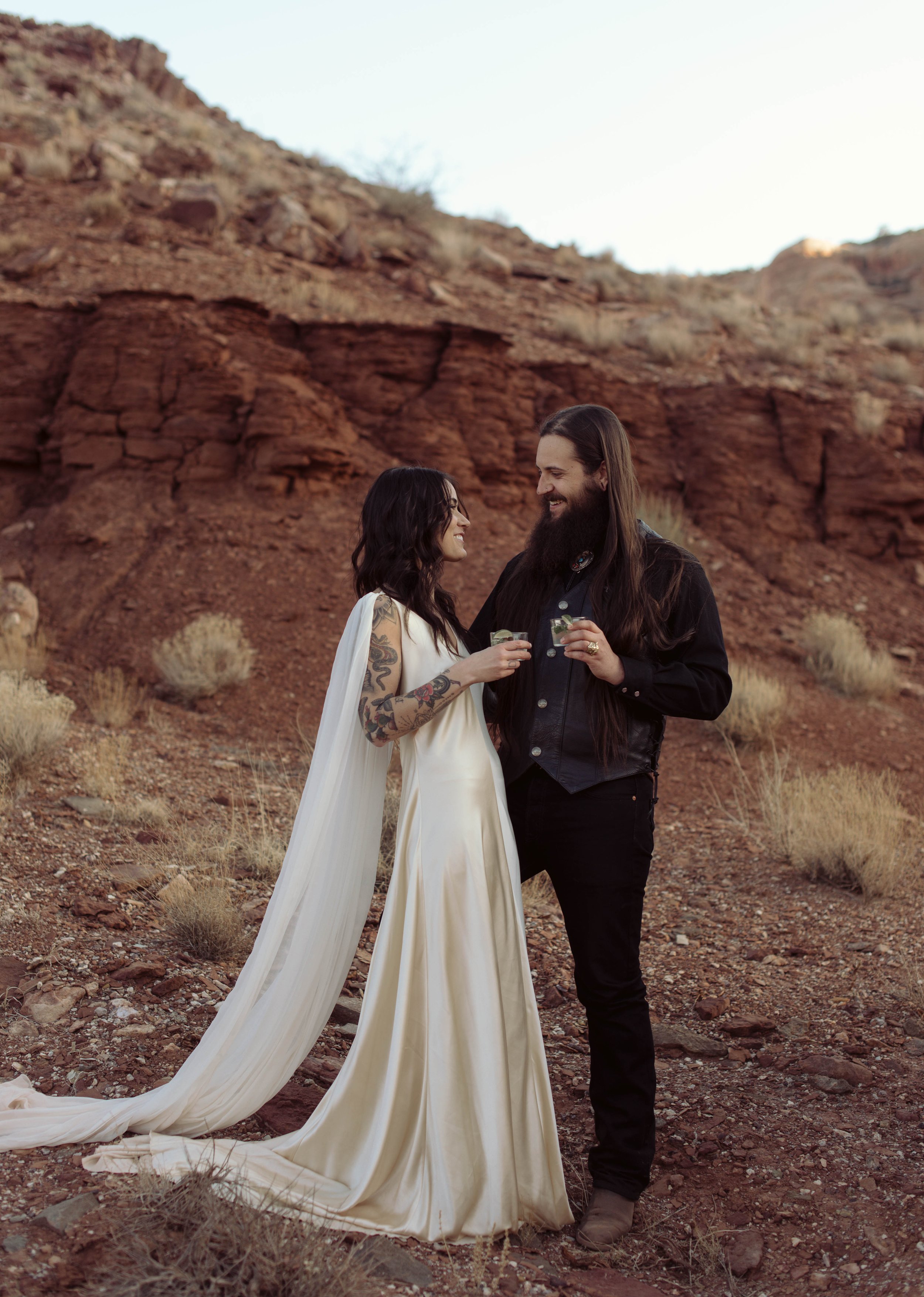  utah desert elopement wedding dress 