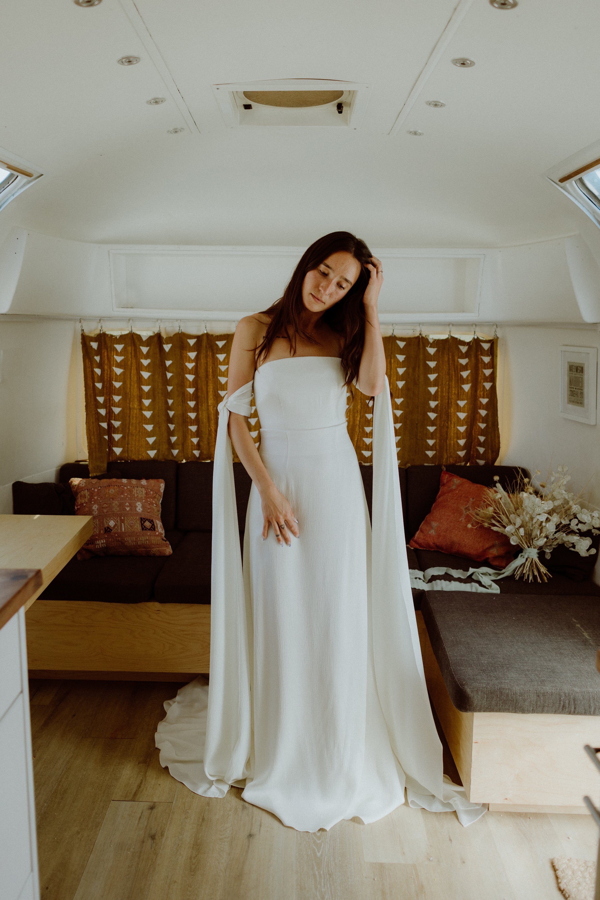  joshua tree desert elopement wedding dress 