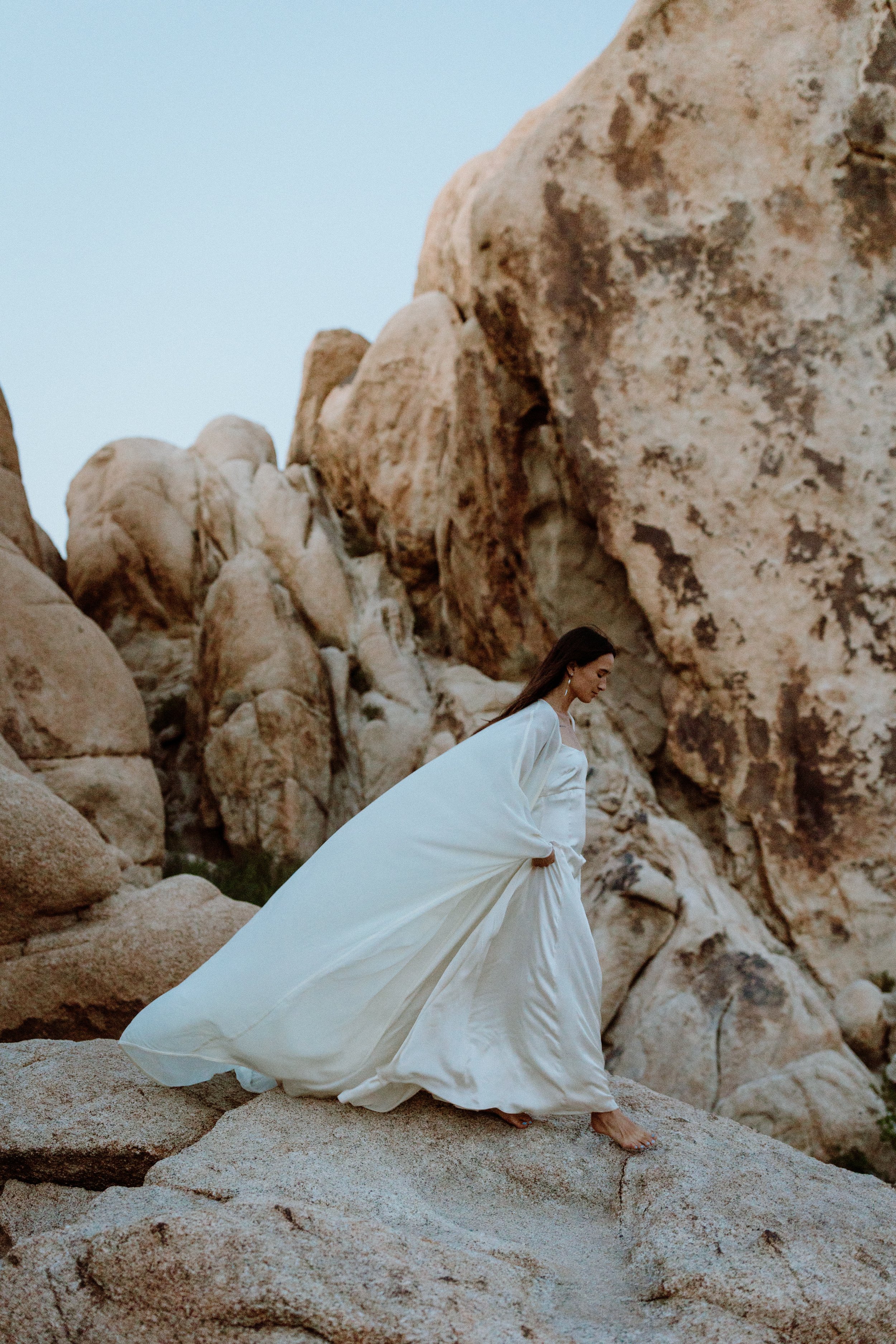 joshua tree desert elopement wedding dress 