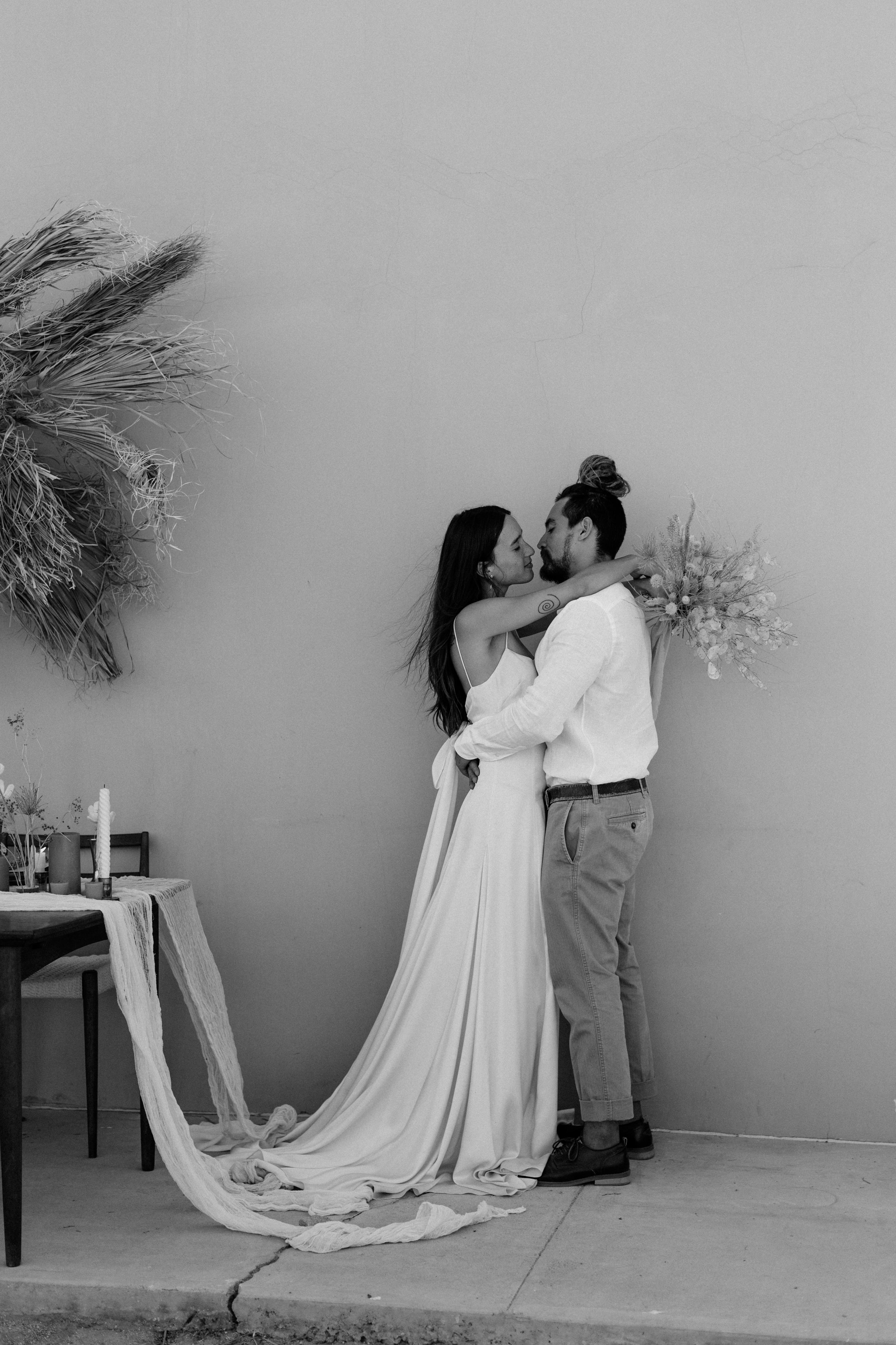  joshua tree desert elopement wedding dress 