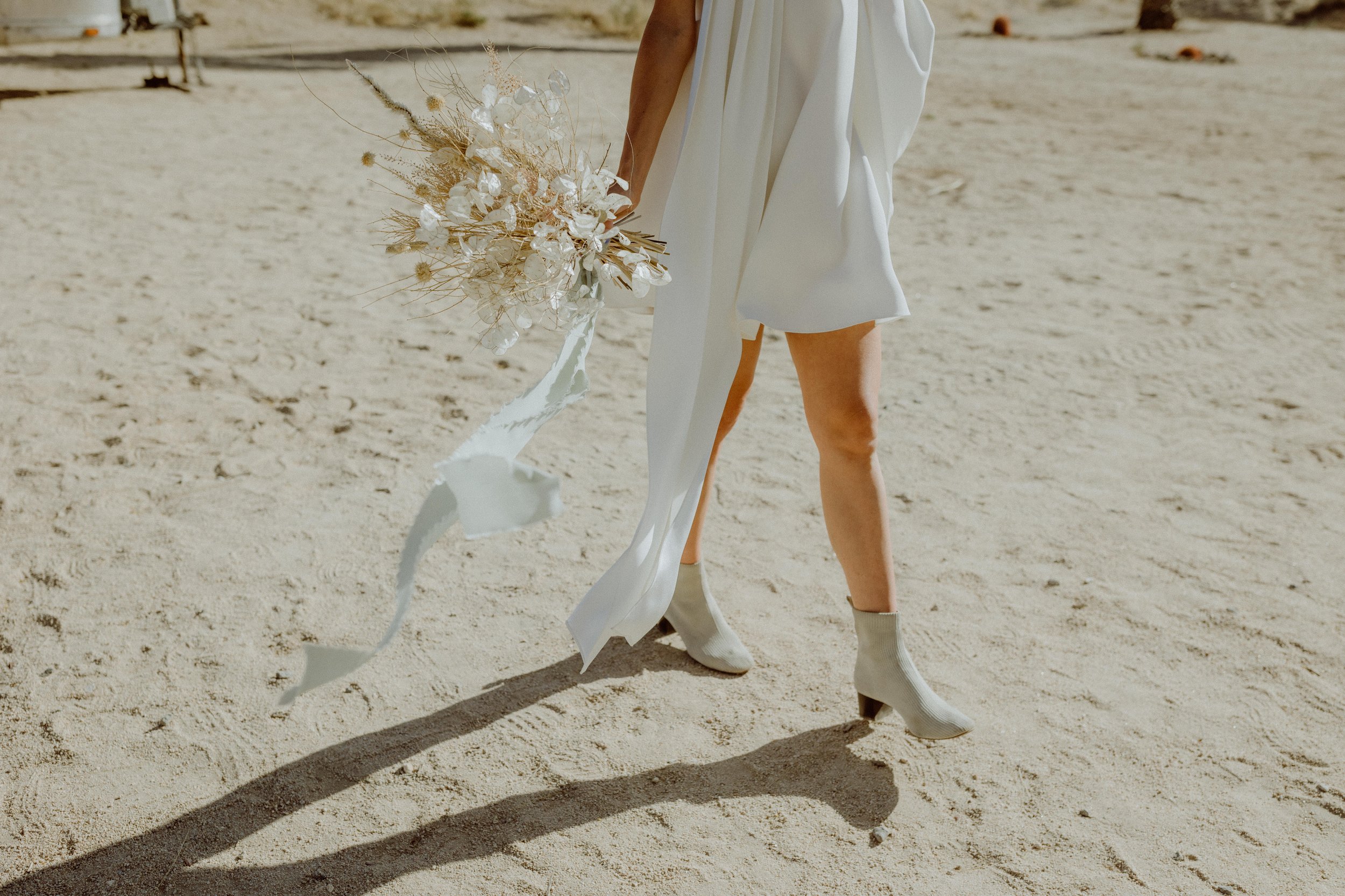  joshua tree desert elopement wedding dress 