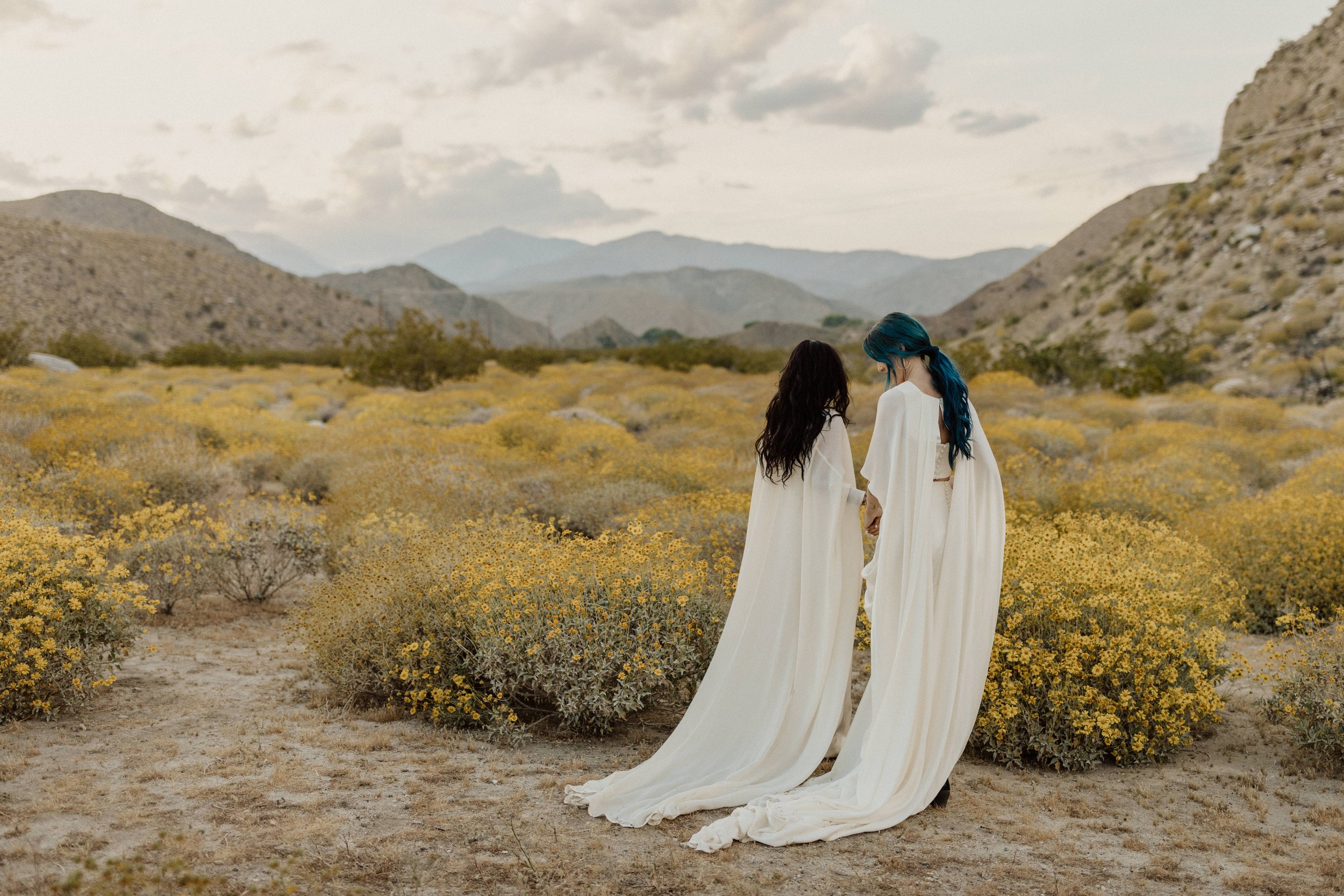  joshua tree desert elopement minimal wedding look 