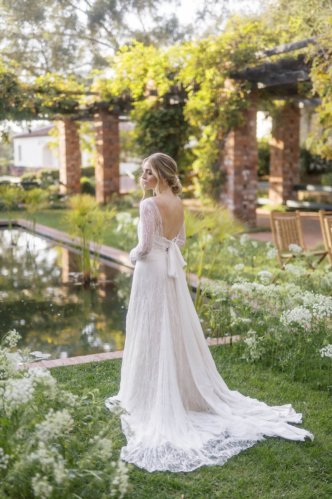  california garden romantic lace wedding dress 