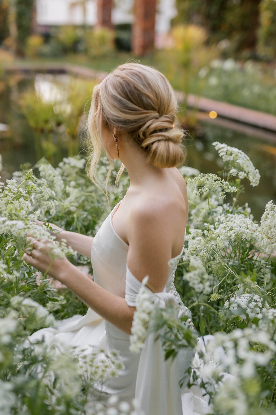  california garden sophisticated minimal wedding dress 