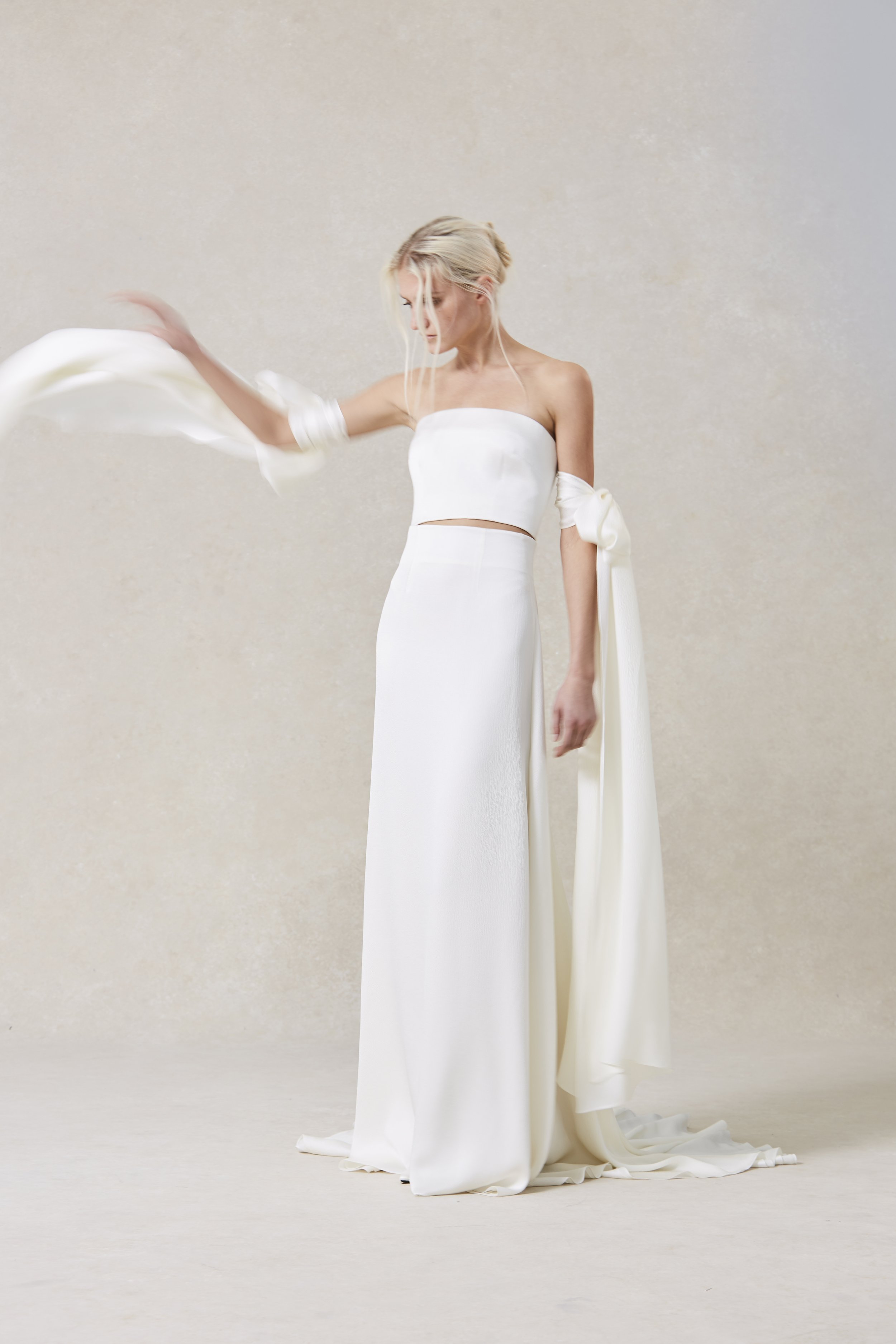  nordeen bridal faven strapless column gown 