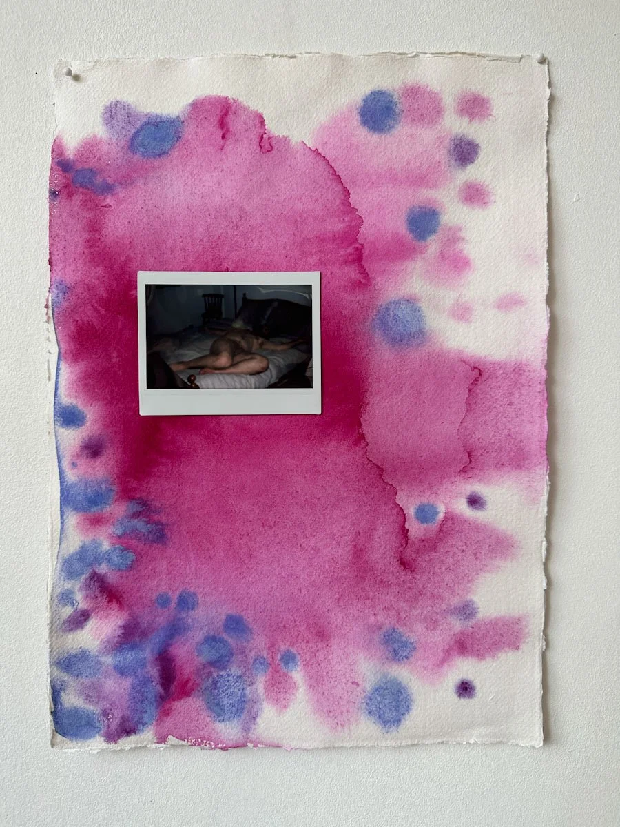 "Good Friday," watercolor and polaroid on paper, 16.5 x 11.7 inches, 2024