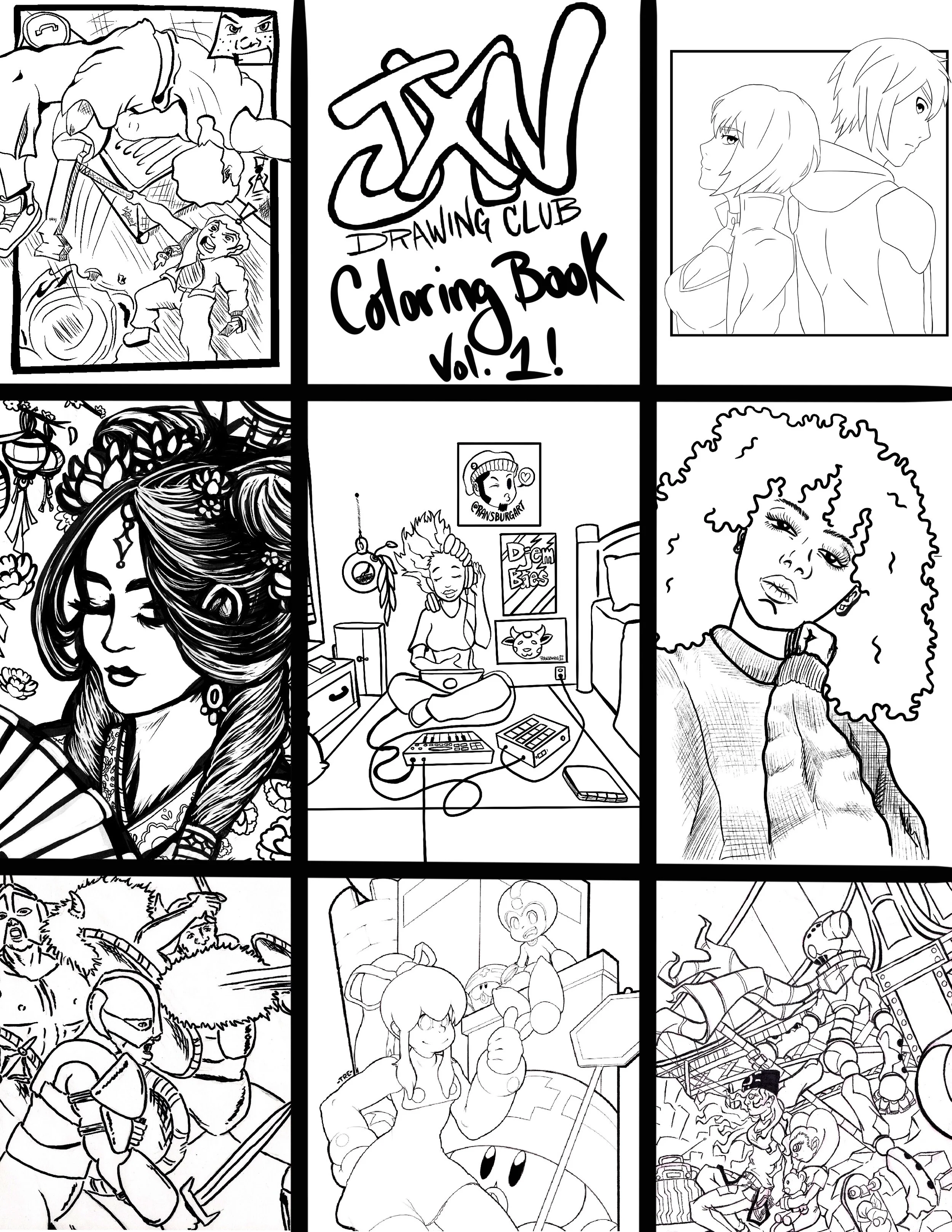 Jackson Drawing Club Coloring Book