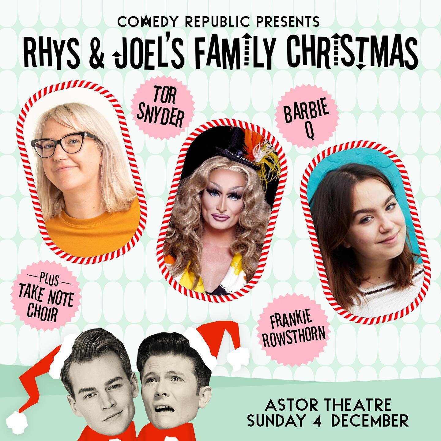 The rumours are true, Rhys Nicholson and Joel Creasey are my real dads! To celebrate this huge announcement they are throwing a traditional Family Christmas Comedy Extravaganza - December 4 @ The Astor. AND YOU ARE ALL INVITED!!! My sister&rsquo;s Fr