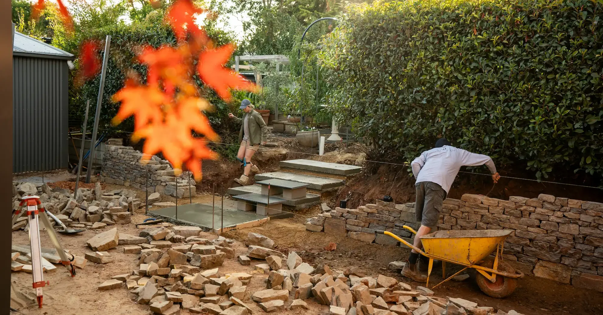 Bluestone Walling Construction