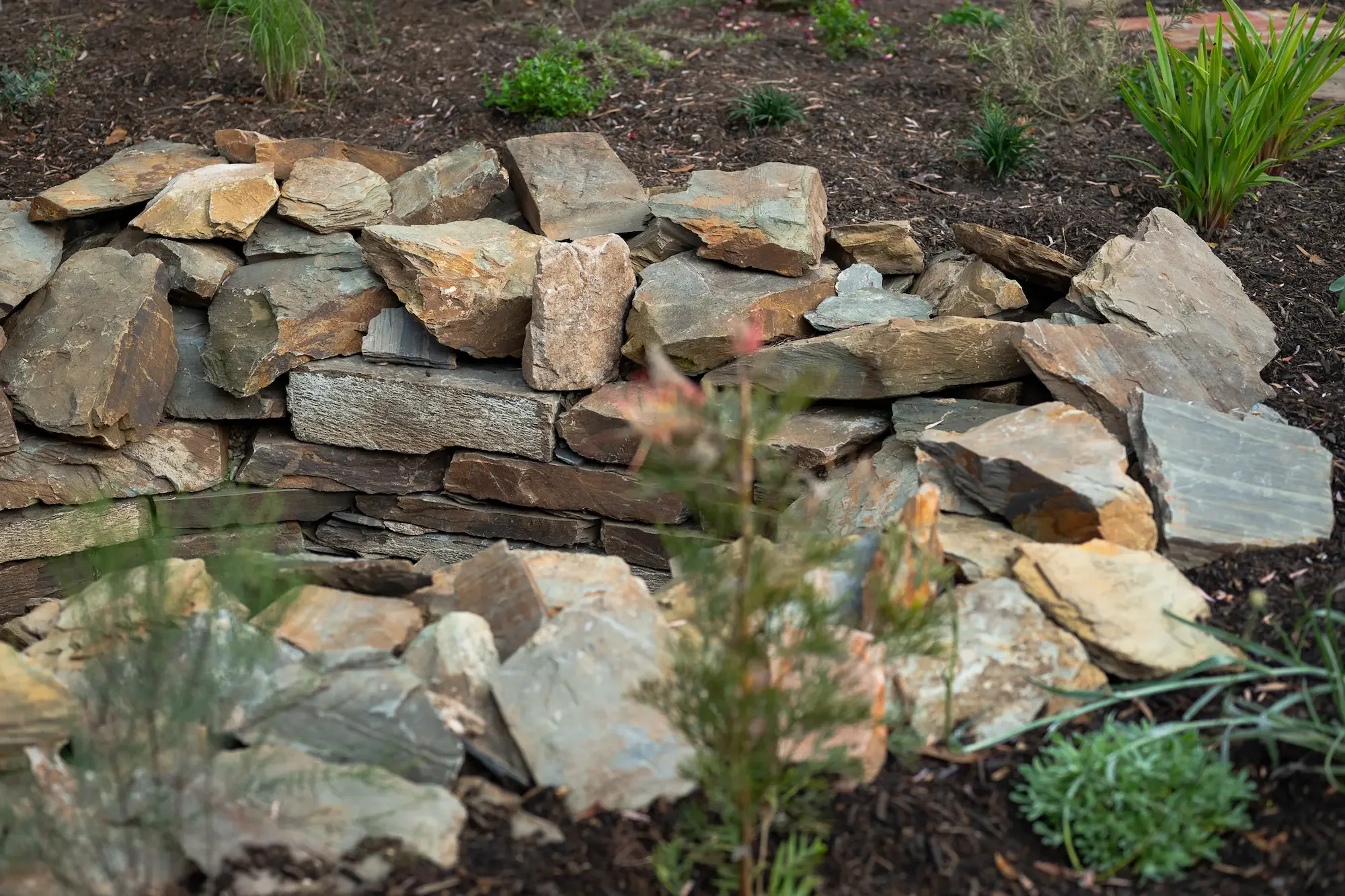 Bluestone dry creek bed