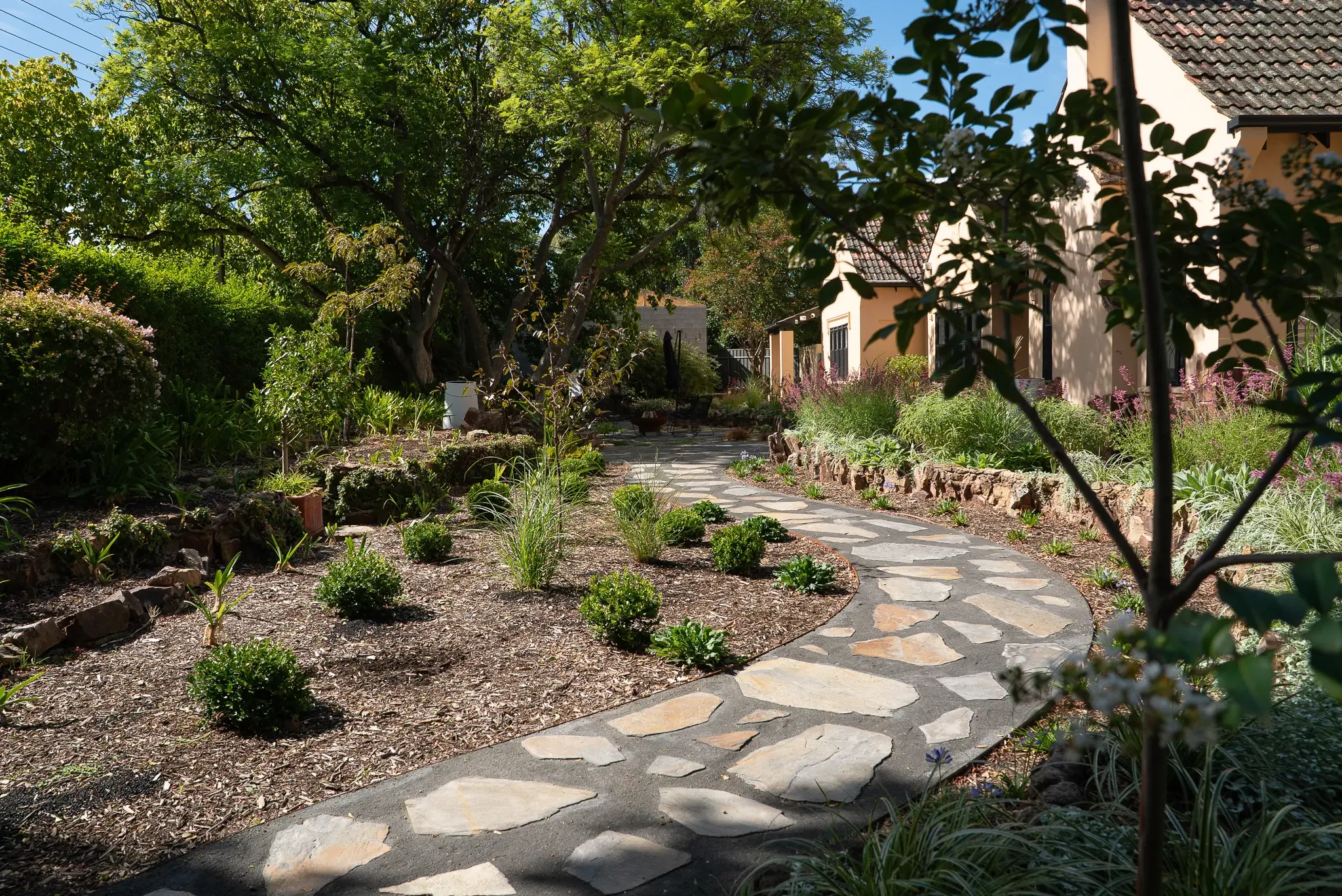 Restored slate paving Toorak Gardens