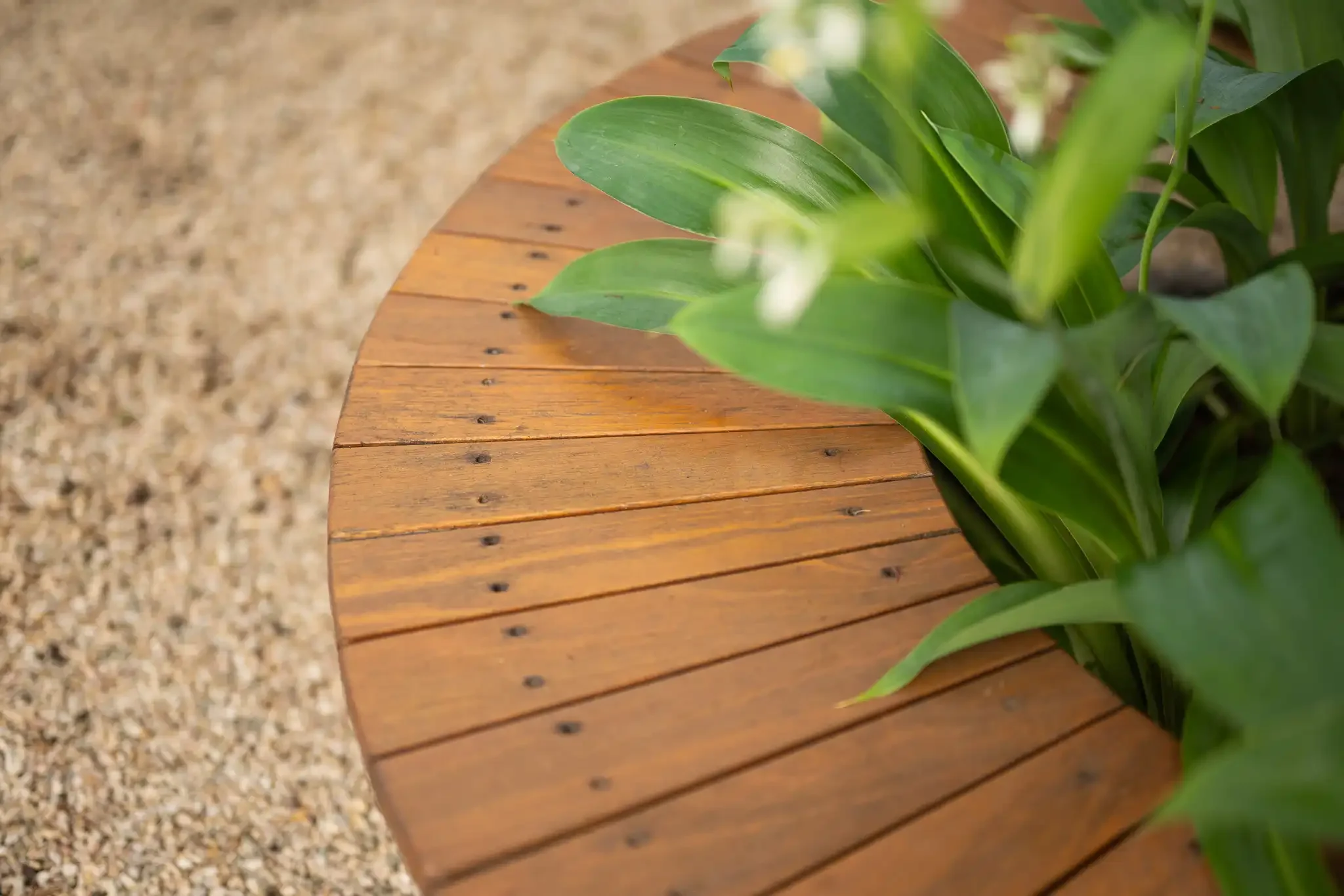 Spotted gum custom bench seat