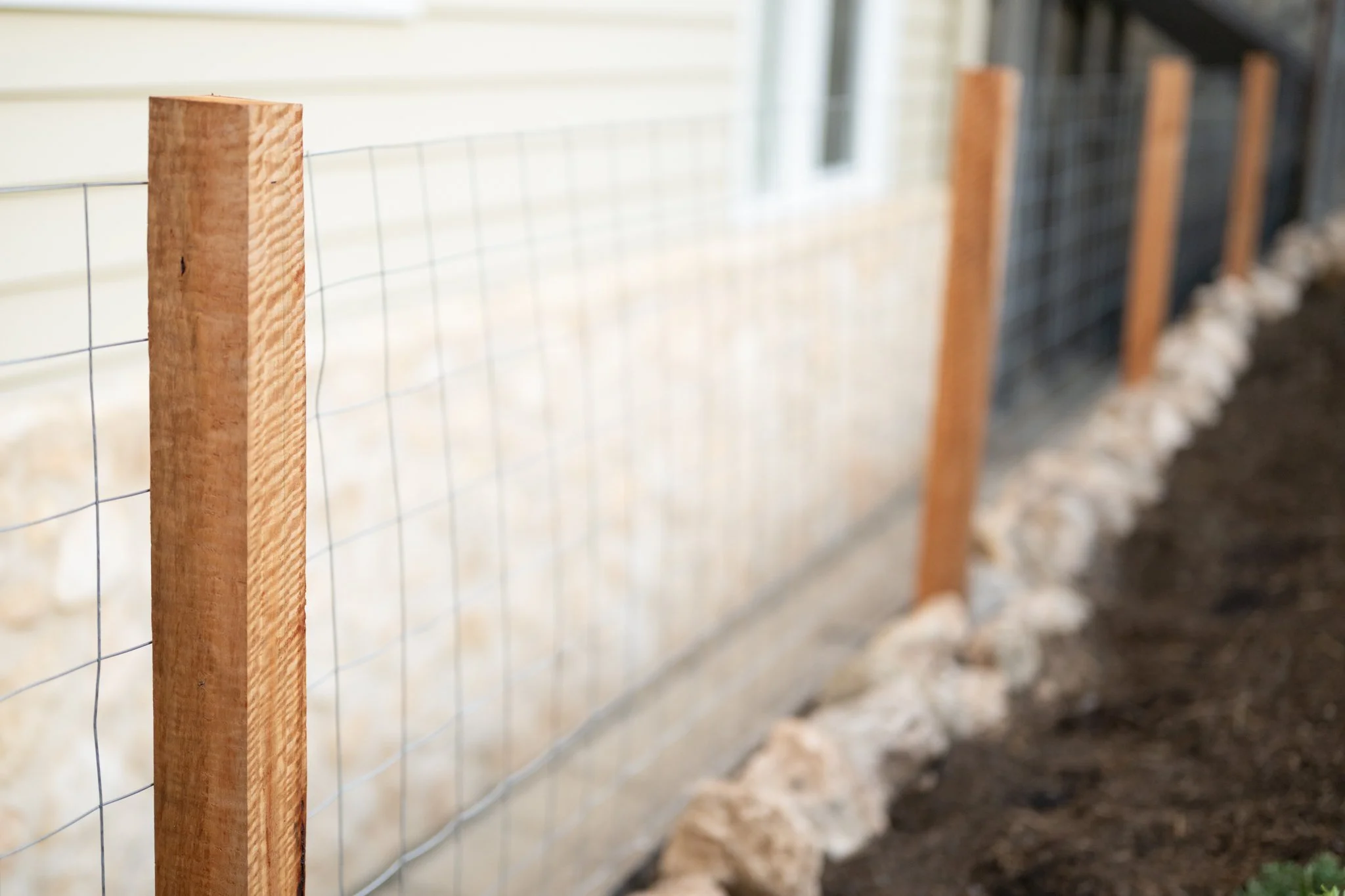Timber fencing built from Australian hardwood - Adelaide garden