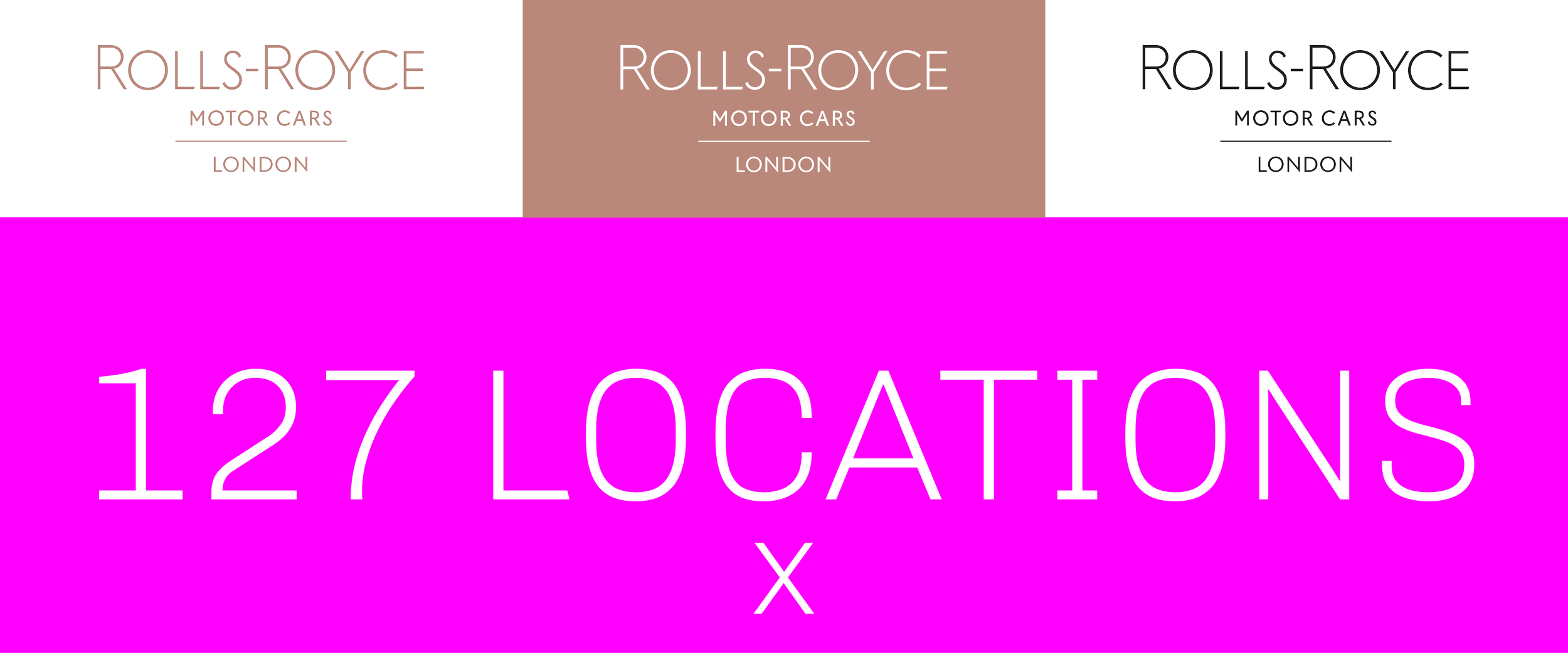 Rolls Royce - Dealership lock-up logo masters