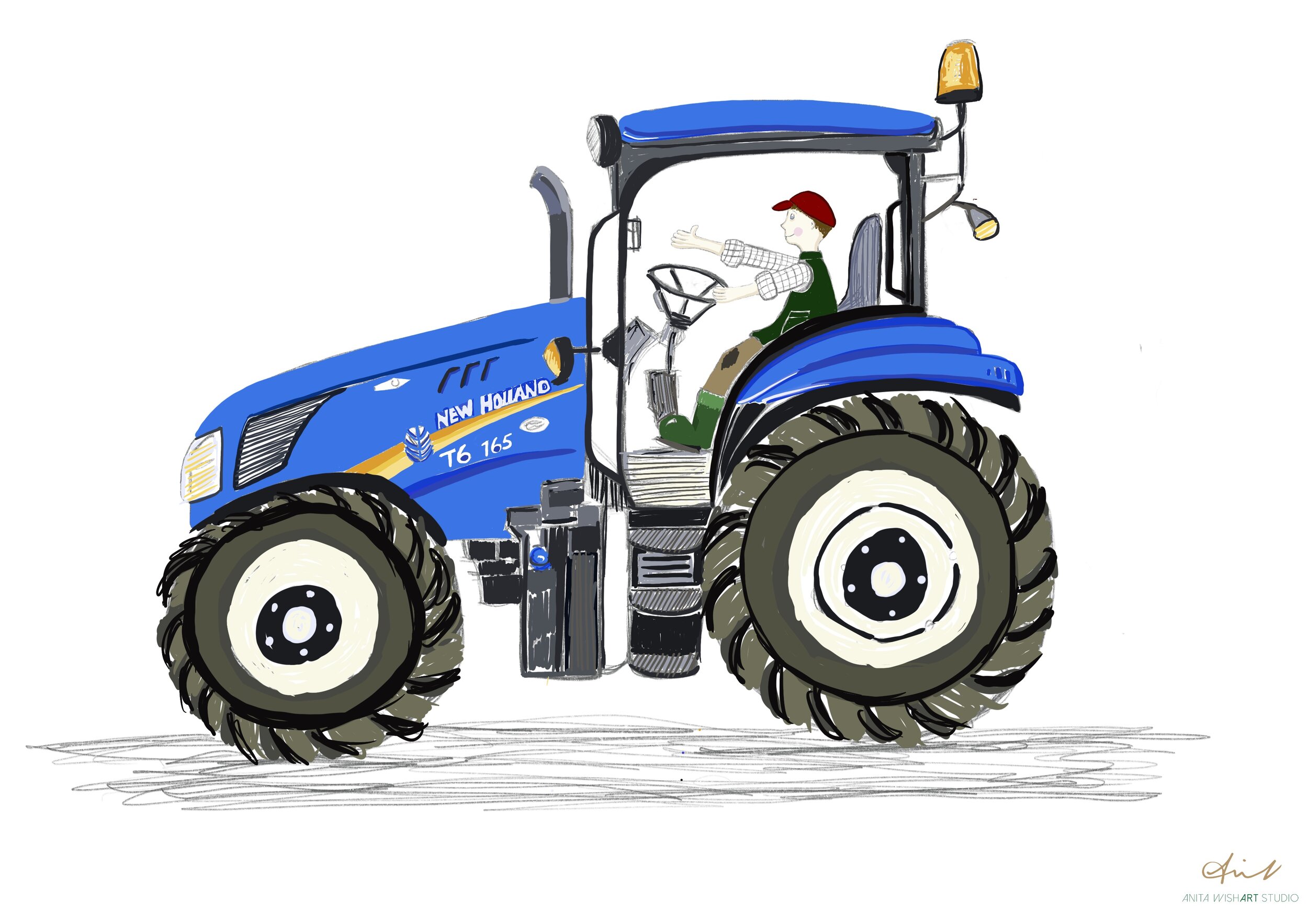 New Holland Colouring Sheet — Anita WishART Studio