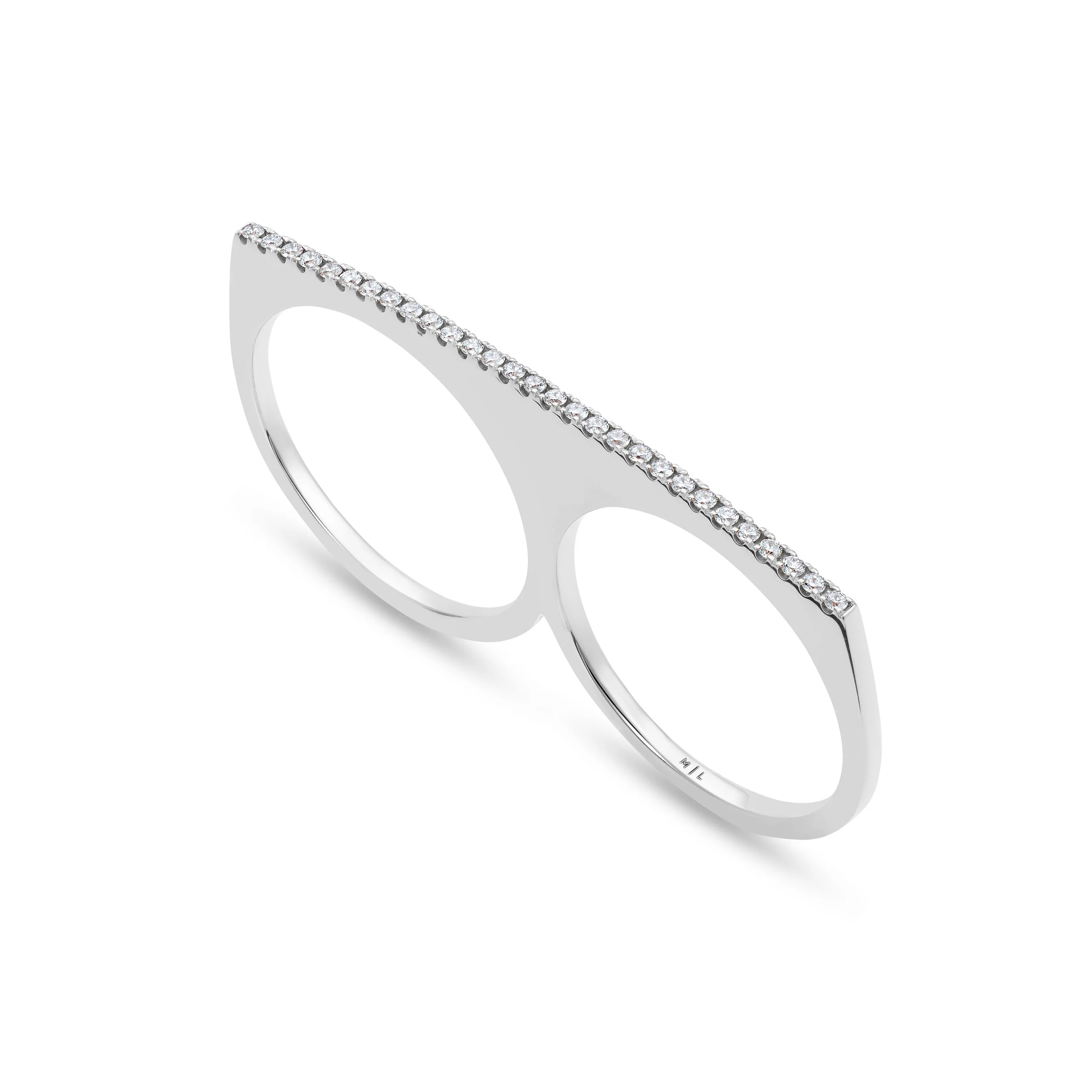 Double Bague Chic Blanc