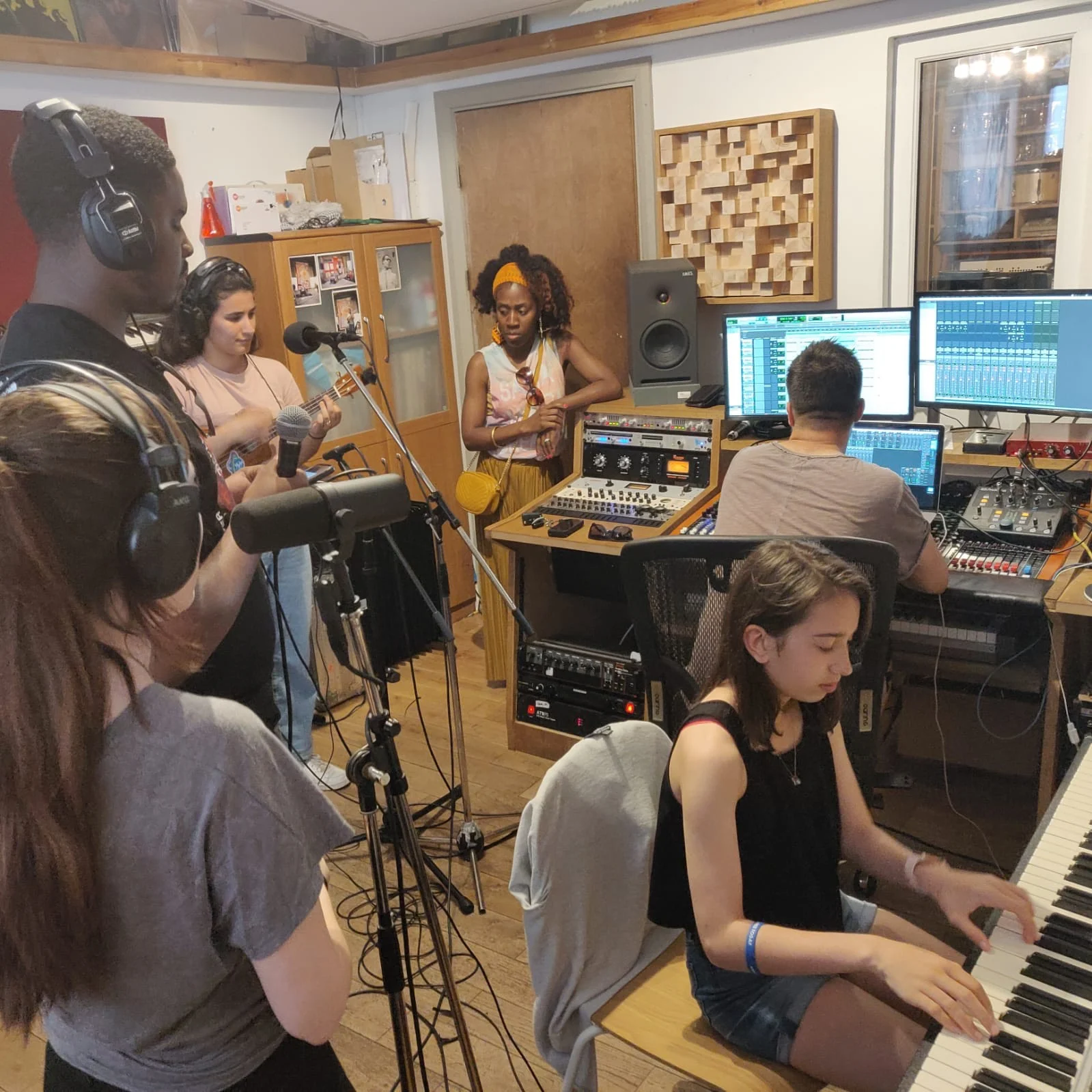 In the recording studio
