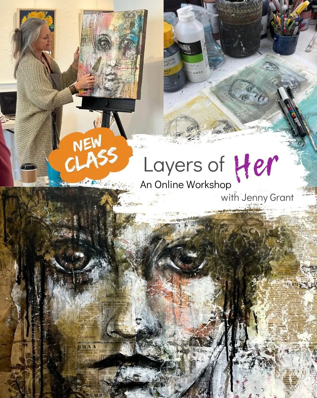 Layers of Her - A brand NEW online class!!
Something new has been quietly forming in the studio&hellip; and today I want to share a little peek with you and I would love to know if you are interested.

It&rsquo;s called Layers of Her &mdash;
An expre