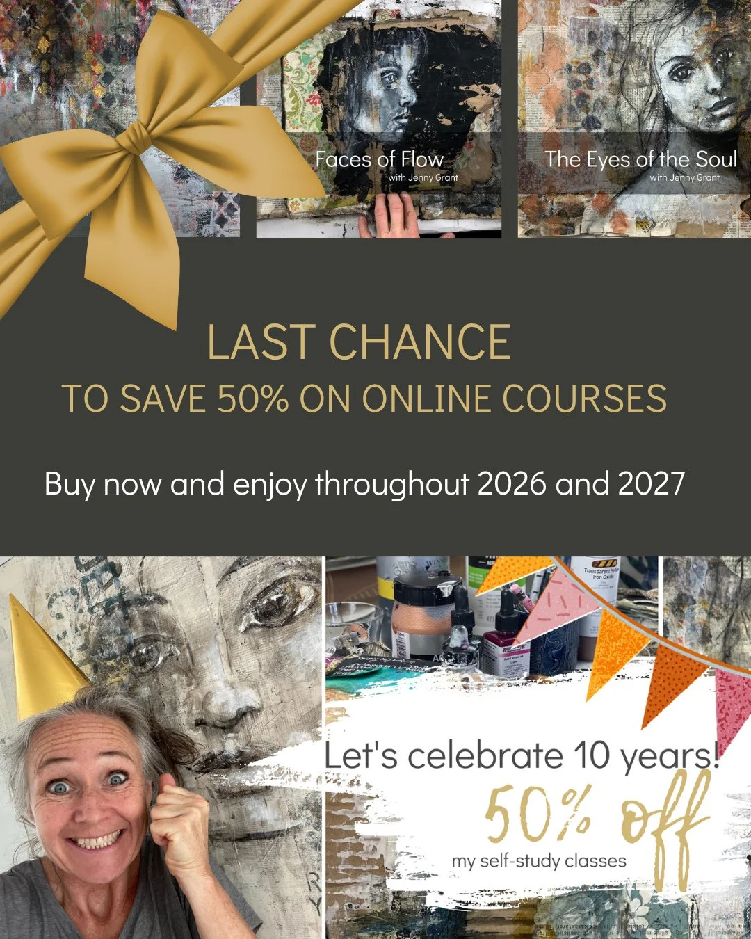 50% off ends today - 26 October
If you still have not taken advantage of this amazing opportunity to stock up on my online classes you still have time.
Just click on the link in my bio and enter coupon code Celebrate10 at checkout.
I am cele